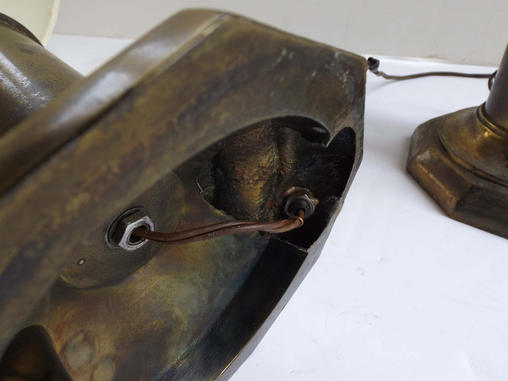 Pair of Vintage Brass Lamps