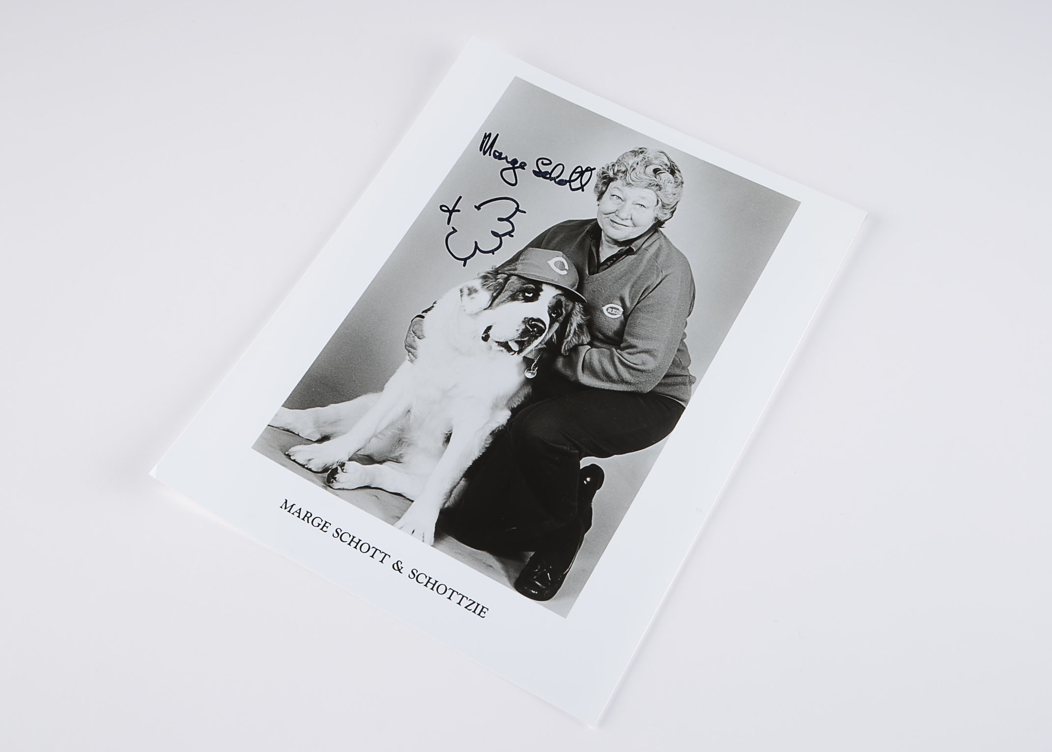 Former Reds Owner Marge Schott Signed Baseball Photo