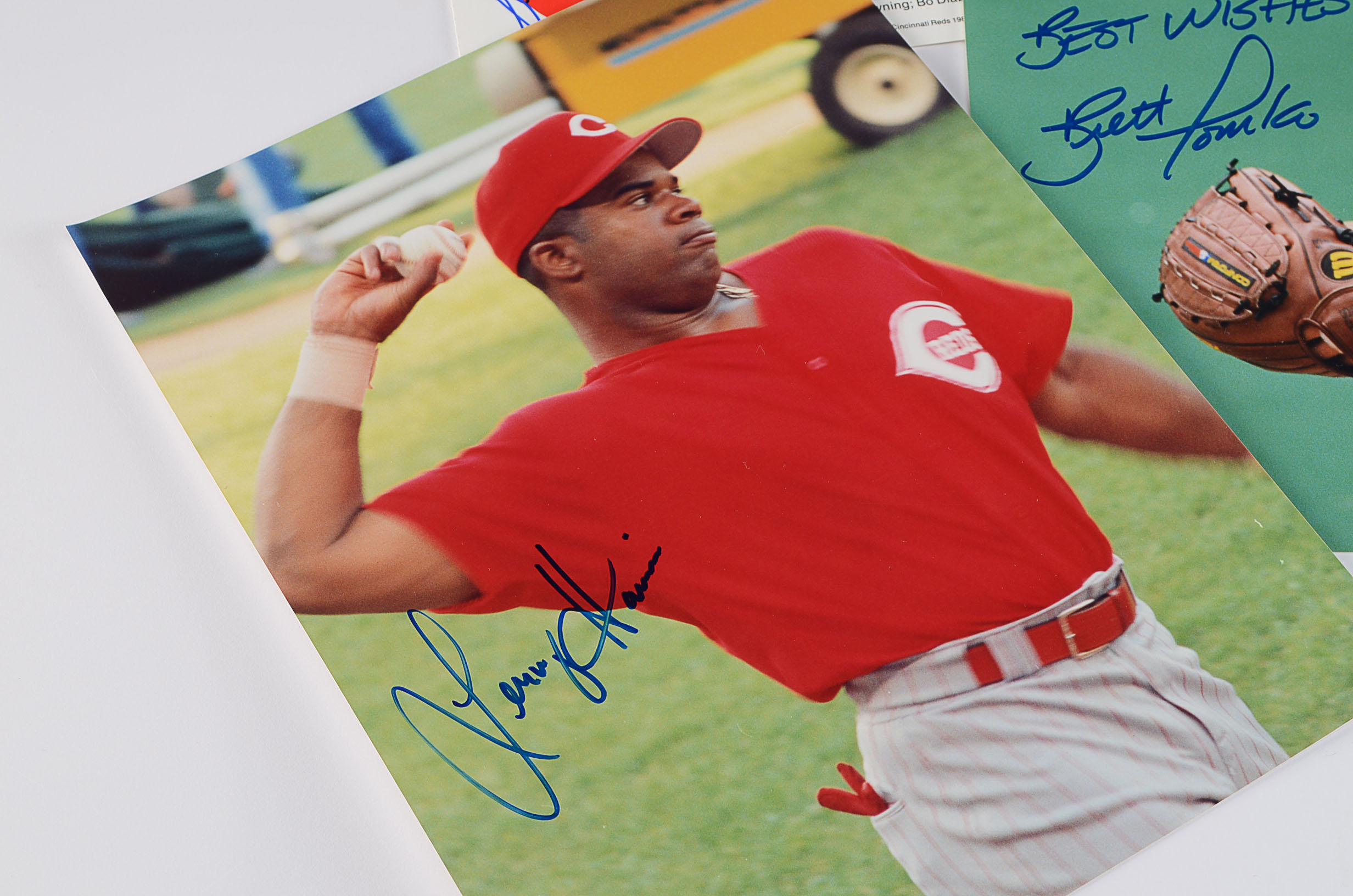 (6)  Cincinnati Reds Autographed Baseball Photos