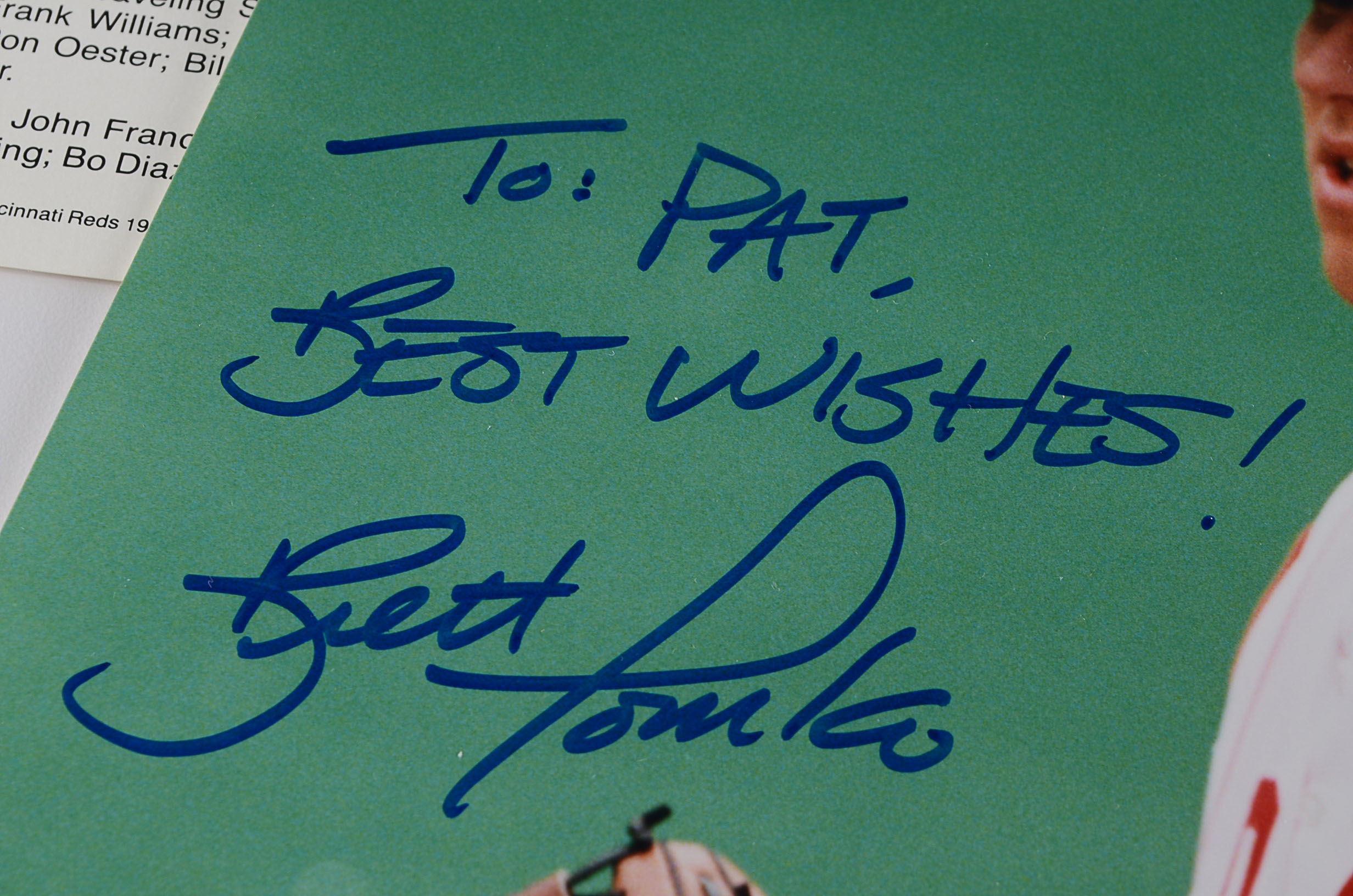 (6)  Cincinnati Reds Autographed Baseball Photos