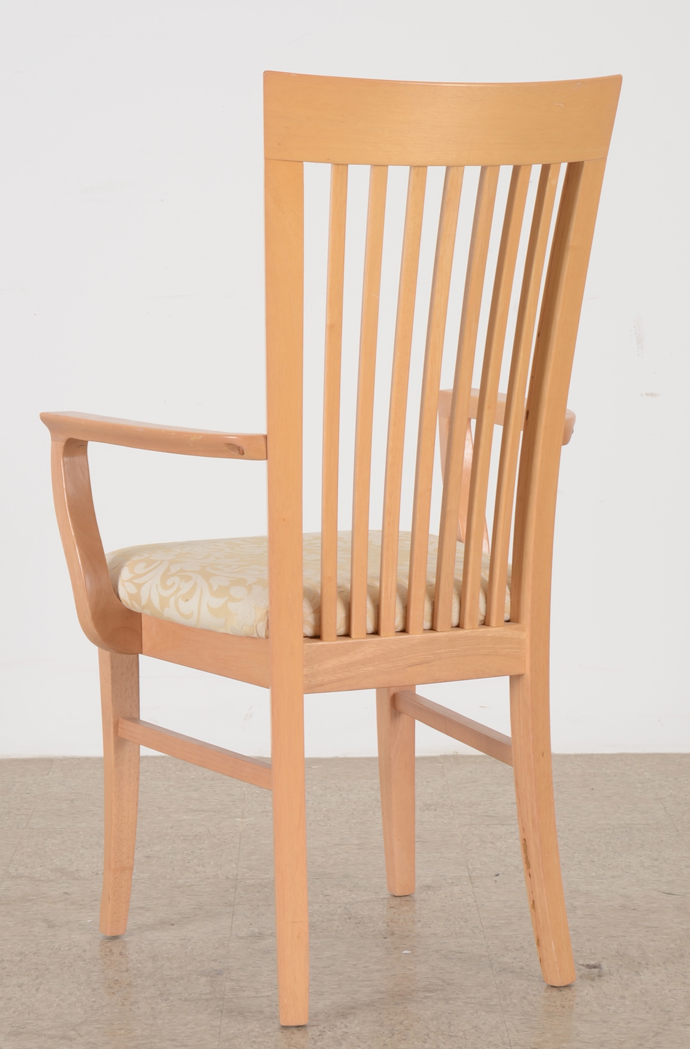 Blonde Maple Upholstered Dining Armchair