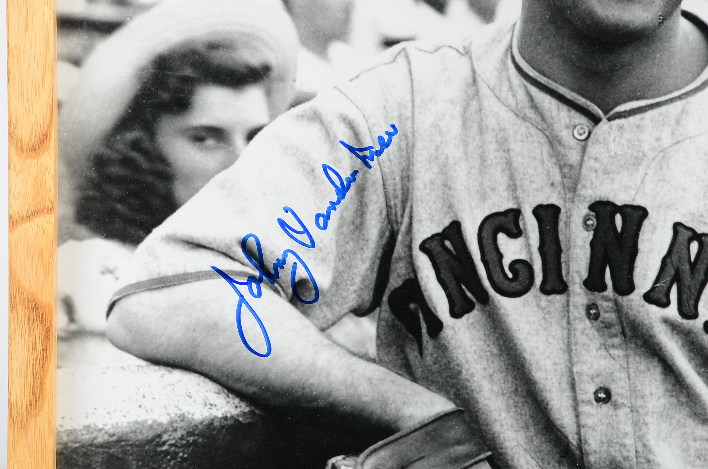 Larger Johnny Vandeer Meer Reds Signed Framed Photo