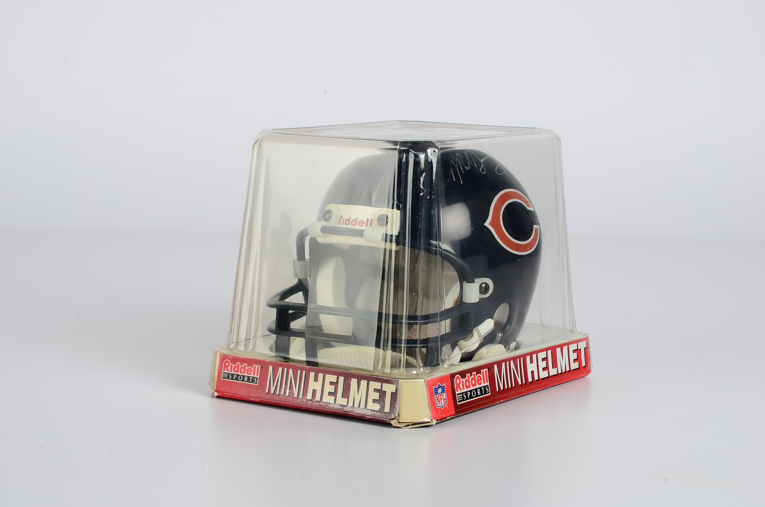 Michael Singletary Chicago Bears Signed Football Helmet In Box