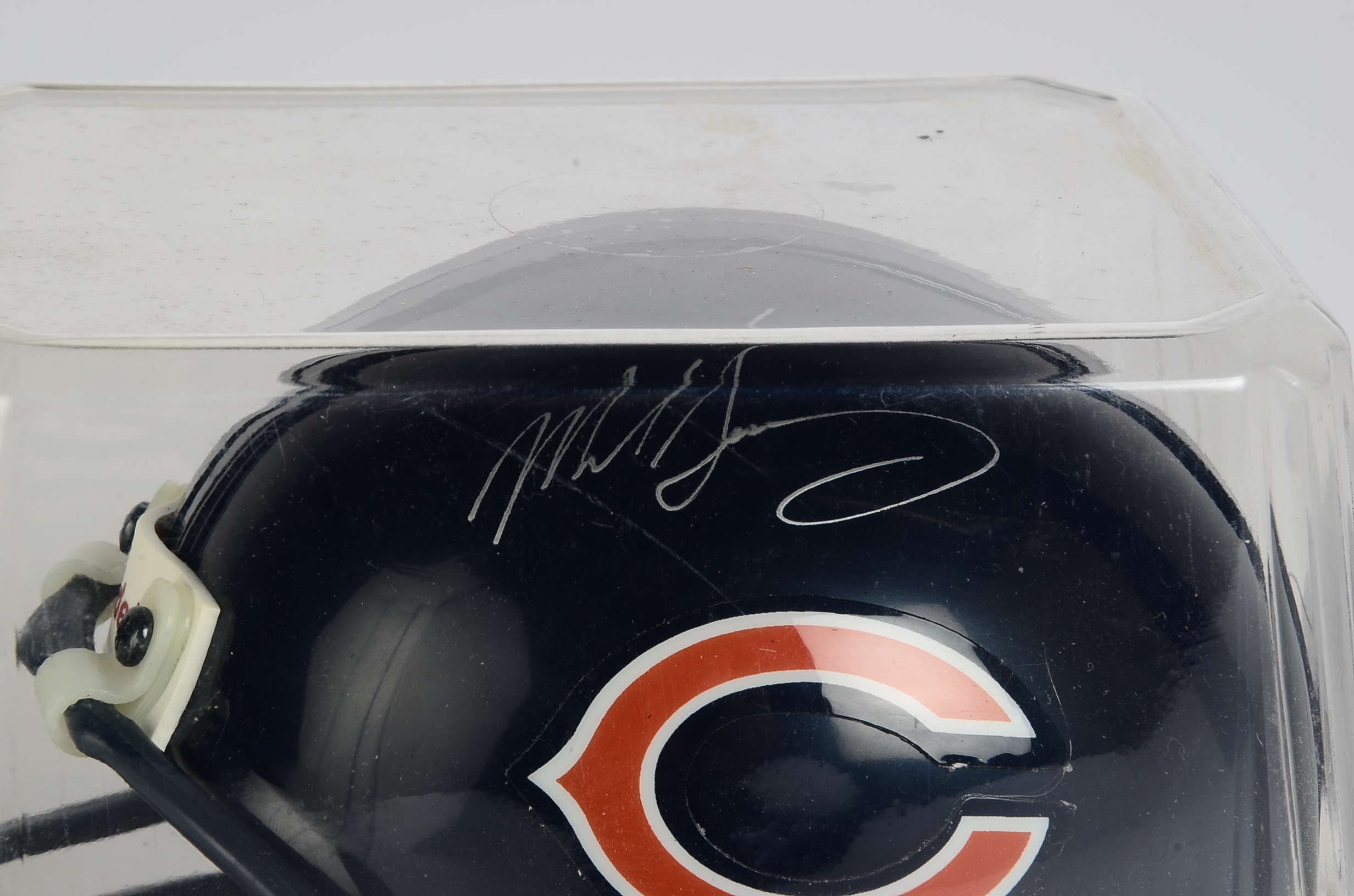 Michael Singletary Chicago Bears Signed Football Helmet In Box