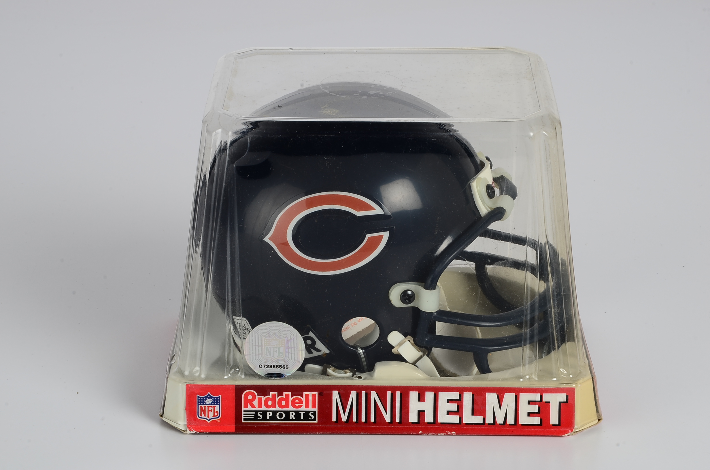 Michael Singletary Chicago Bears Signed Football Helmet In Box