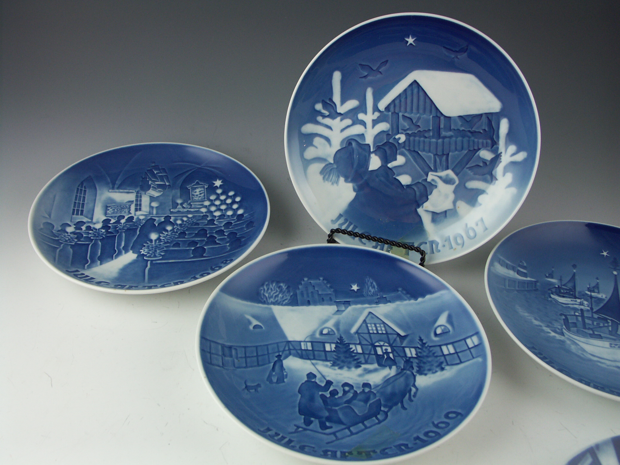 Lot of Five 1960's B&G and Bareuther Christmas Plates