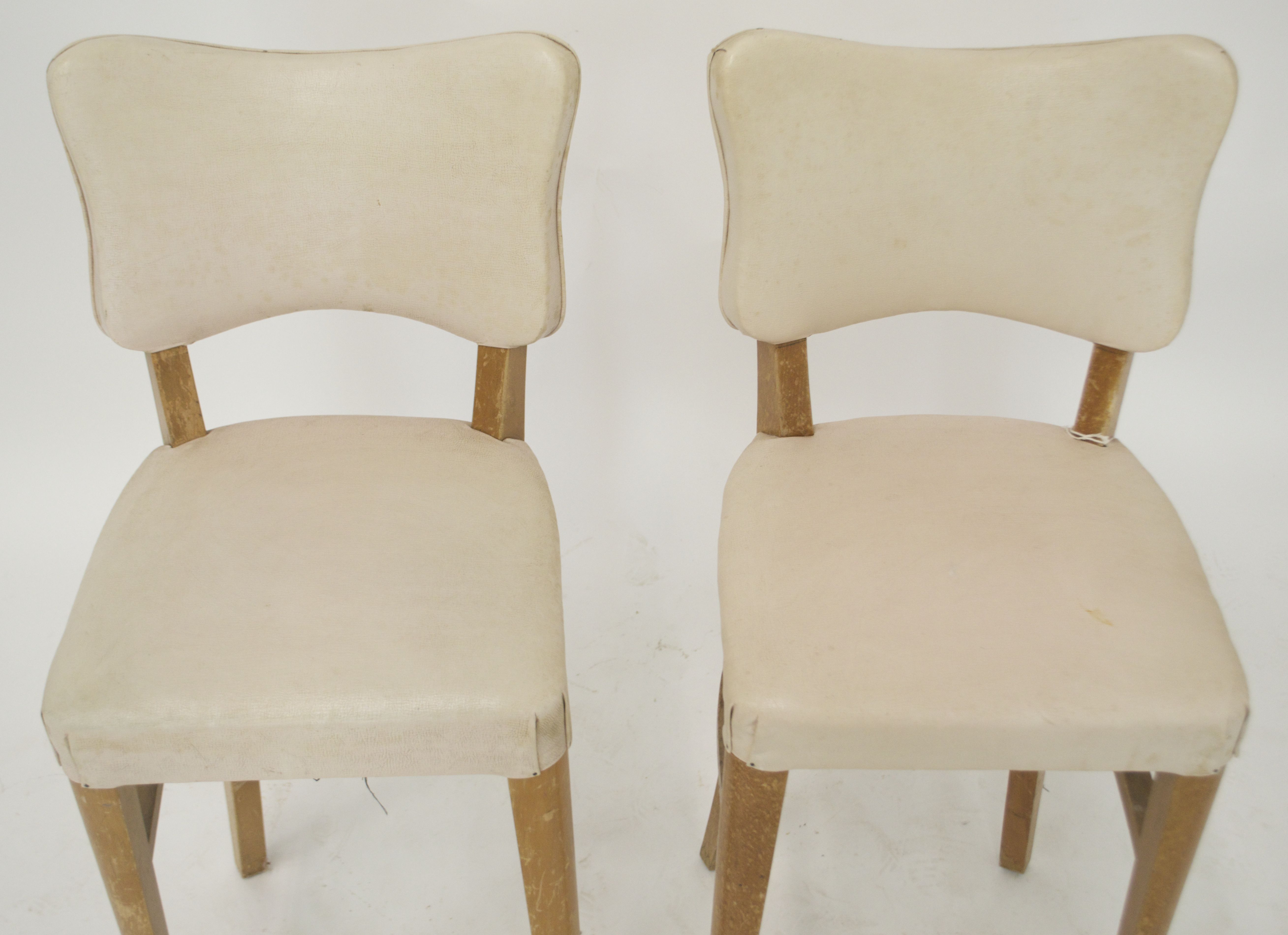 Pair of Cream Colored Vintage Bar Stools