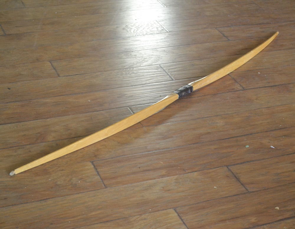 Vintage Wooden Archery Long Bow, circa 1950s