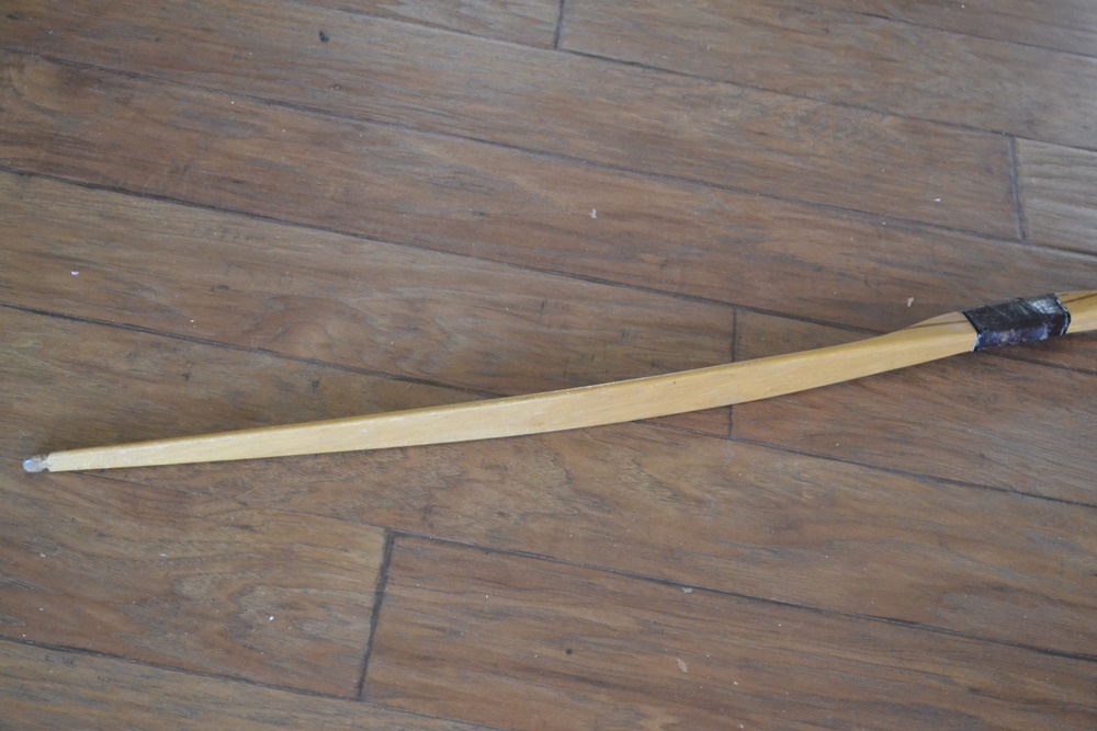 Vintage Wooden Archery Long Bow, circa 1950s