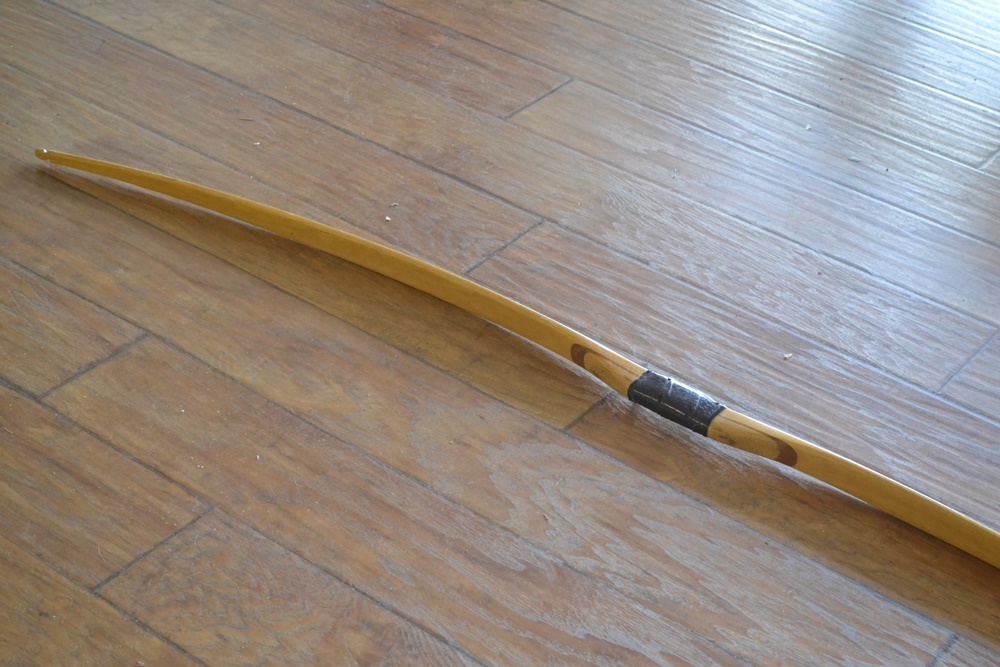 Vintage Wooden Archery Long Bow, circa 1950s
