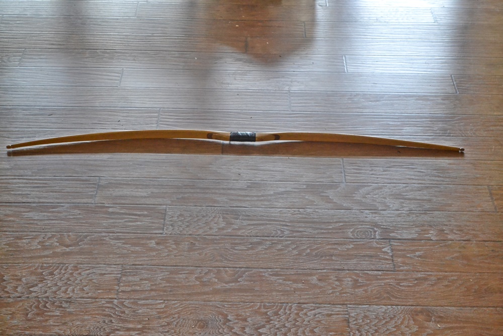 Vintage Wooden Archery Long Bow, circa 1950s