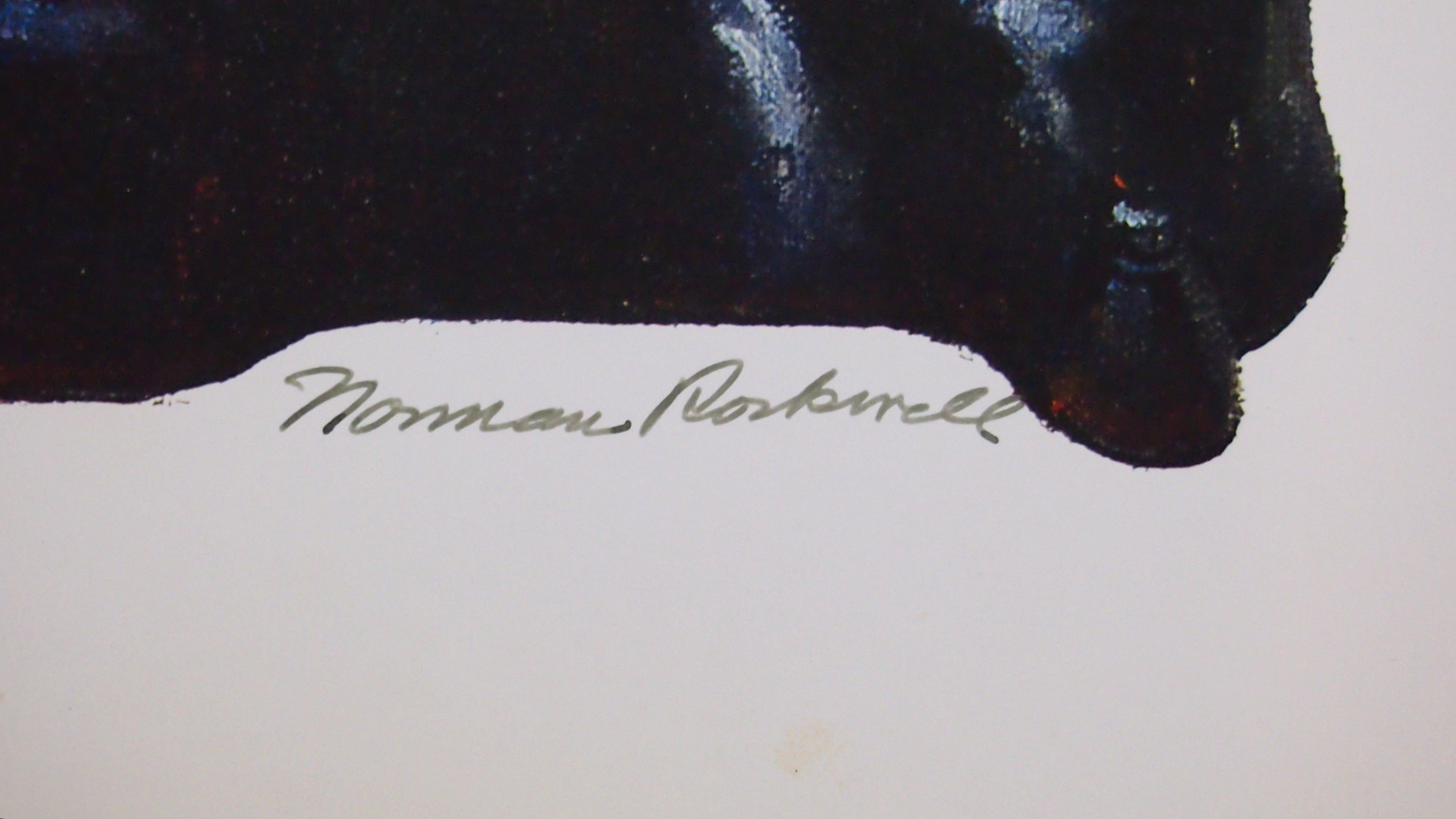 Hand Signed Norman Rockwell "Weighing In" 1958 Poster Print