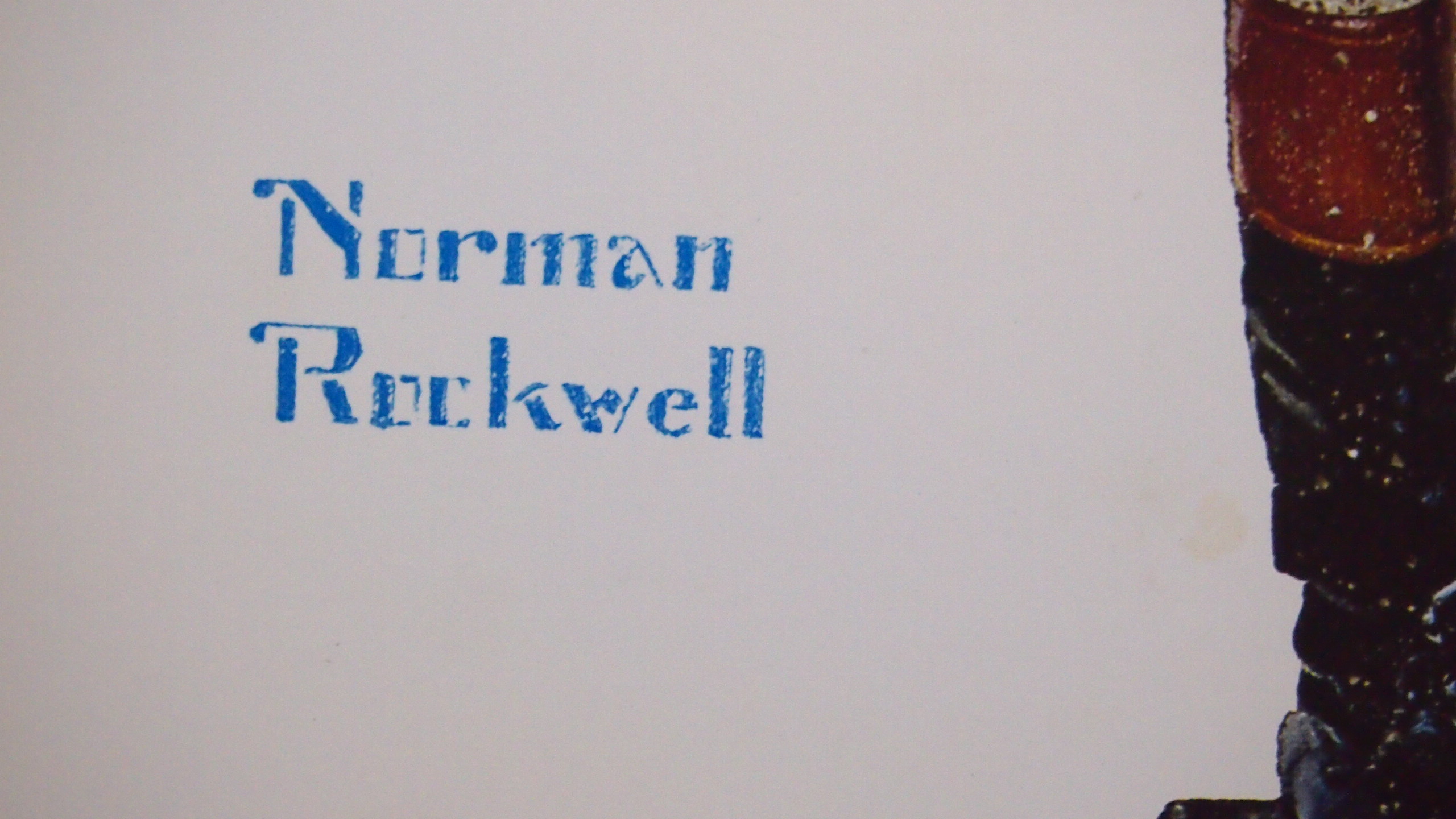 Hand Signed Norman Rockwell "Weighing In" 1958 Poster Print