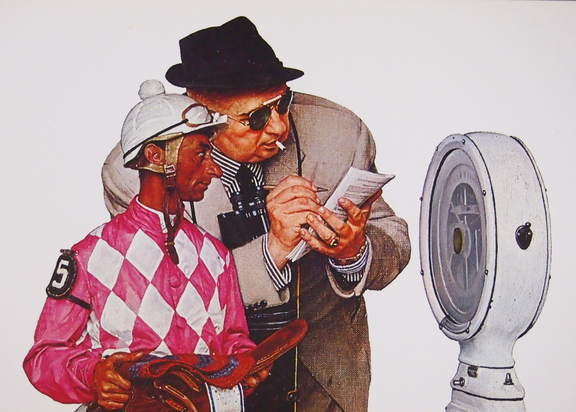 Hand Signed Norman Rockwell "Weighing In" 1958 Poster Print