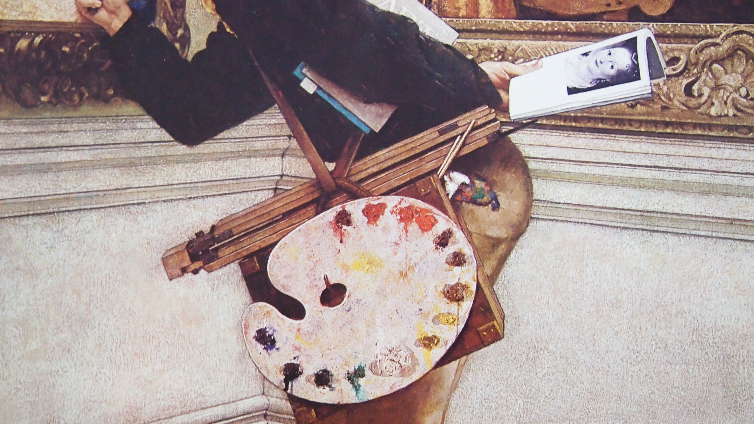 Hand Signed Norman Rockwell "Art Critic" 1955 Poster Print