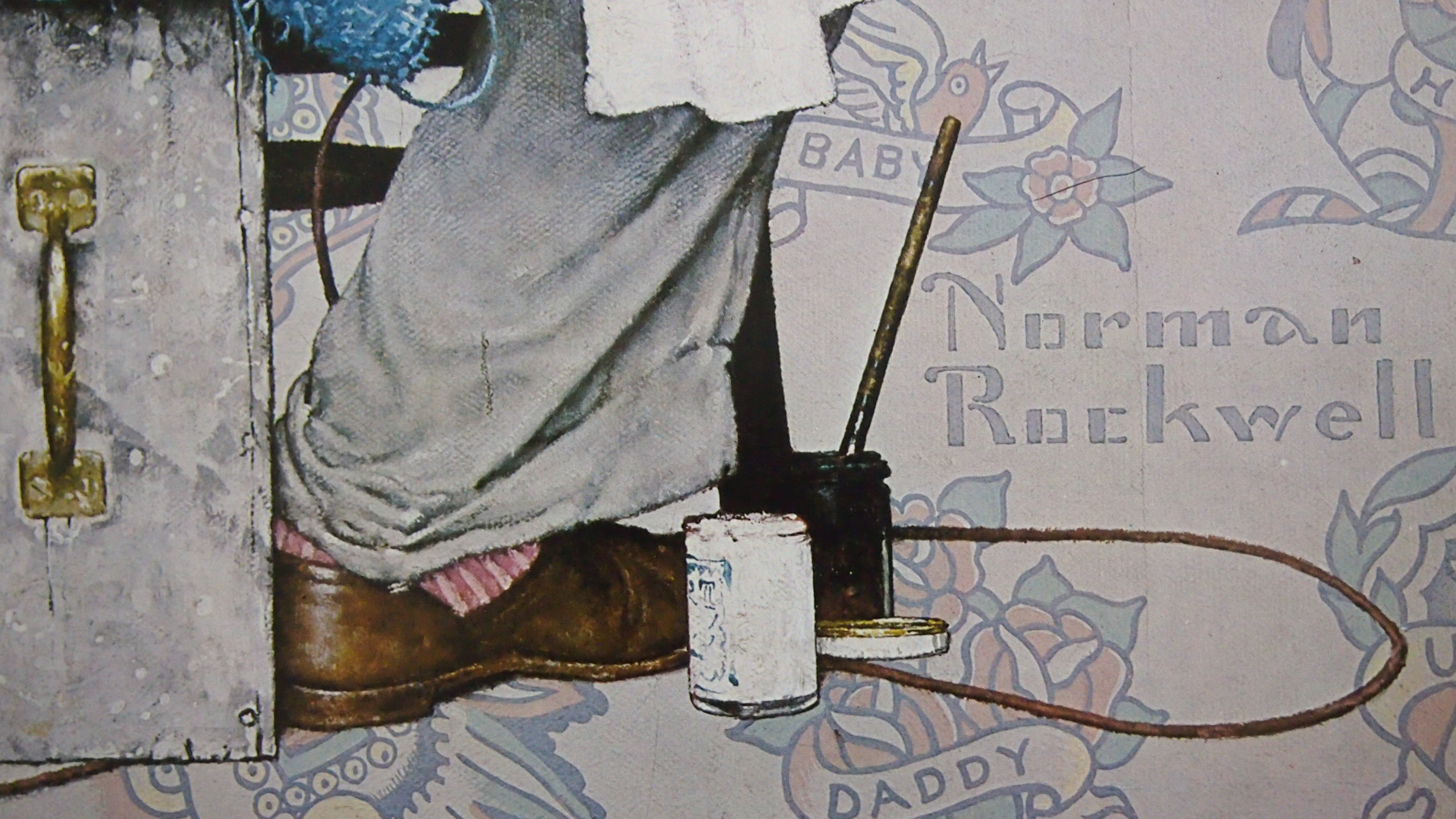 Hand Signed Norman Rockwell "Only Skin Deep" Signed 1944 Poster Print