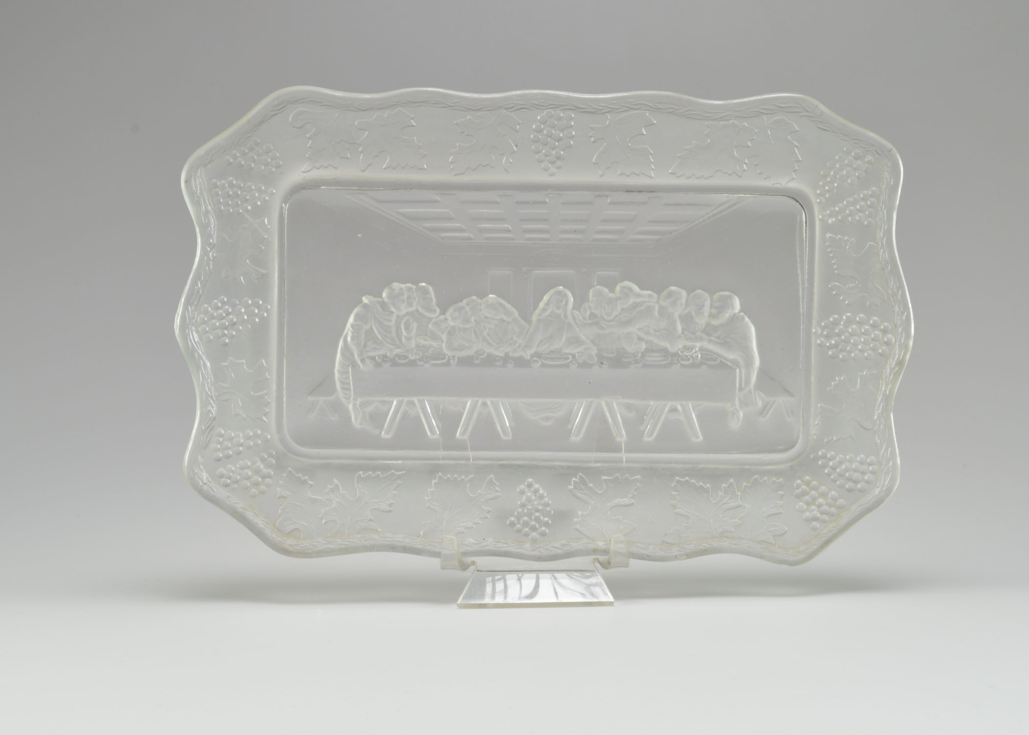 Frosted Glass "Last Supper" Tray