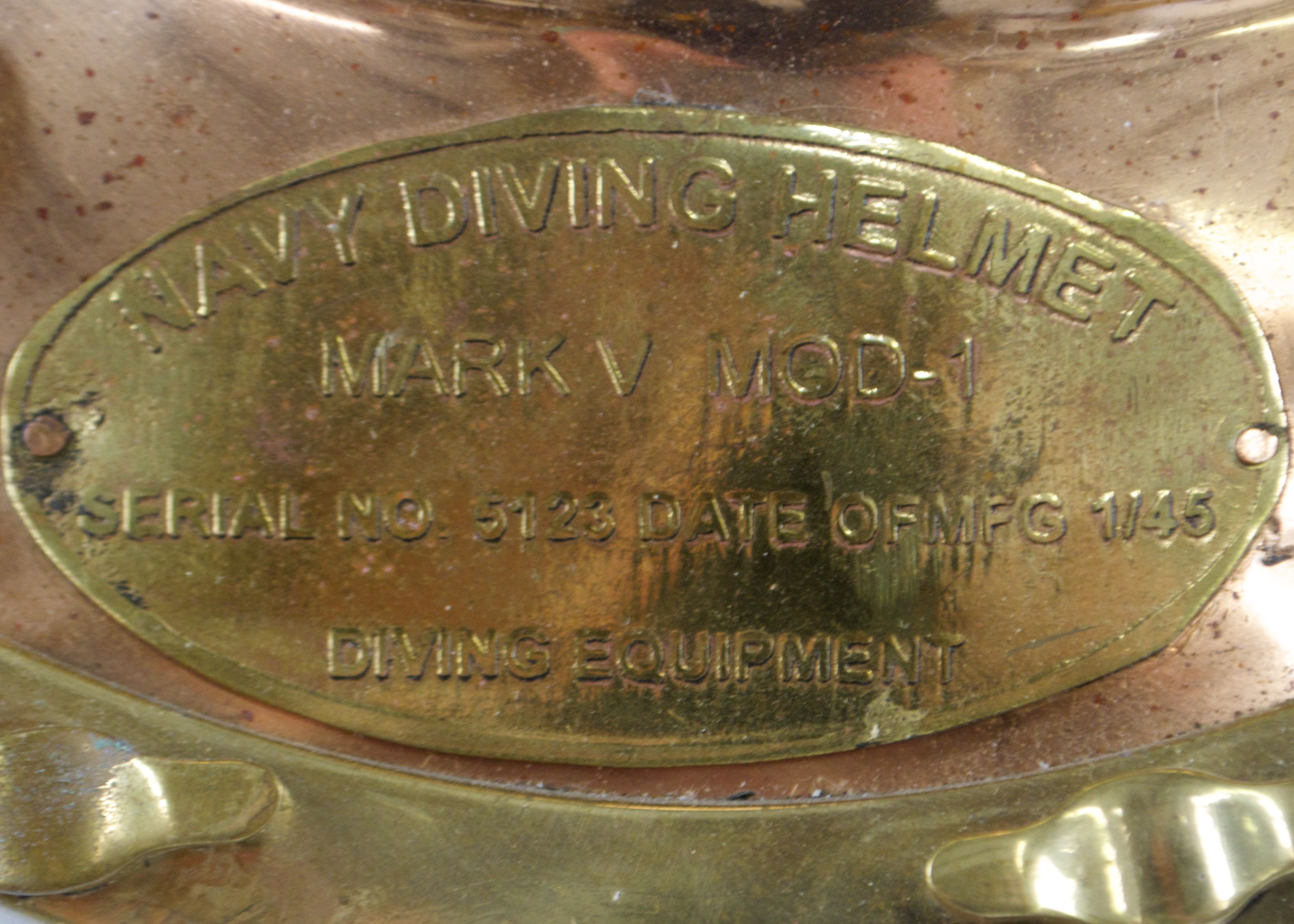 Vintage Navy Mark V Diving Helmet Replica