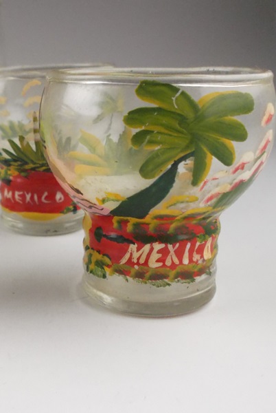 Assortment of Hand-Painted Barware