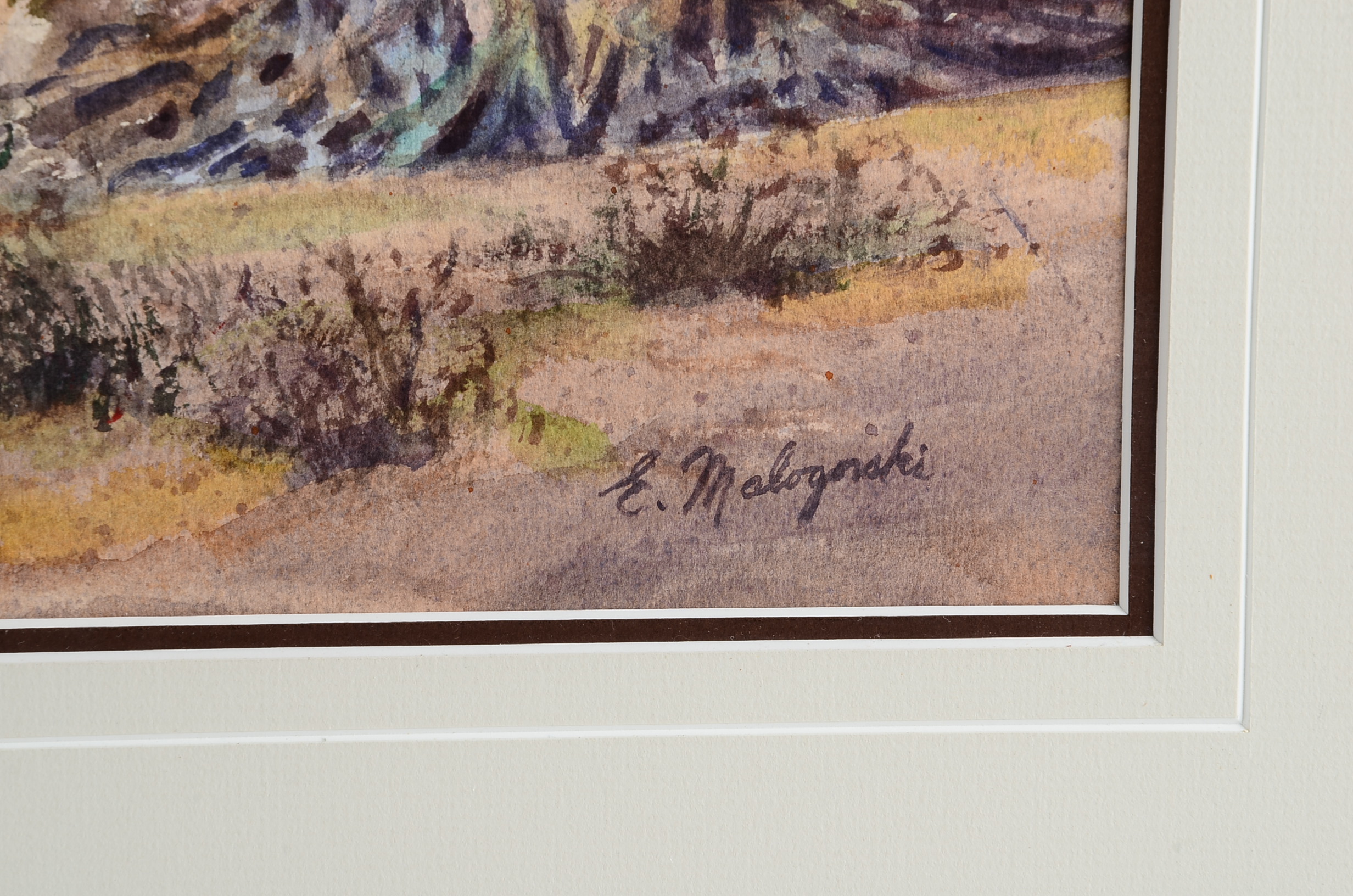 Original Emerick C. Malogorski Watercolor on Paper Painting