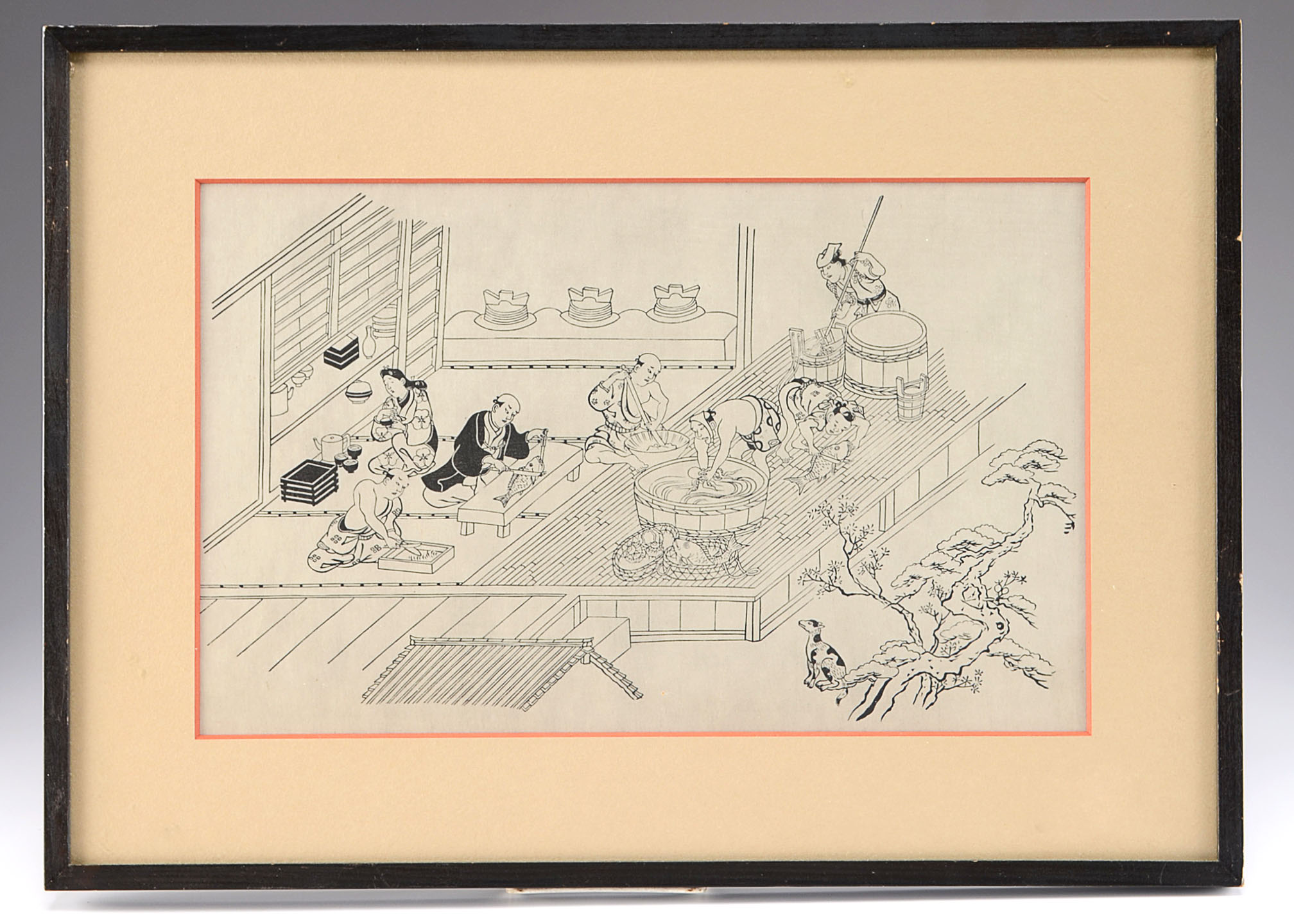 Hishikawa Moronobu Reproduction Woodcut Print