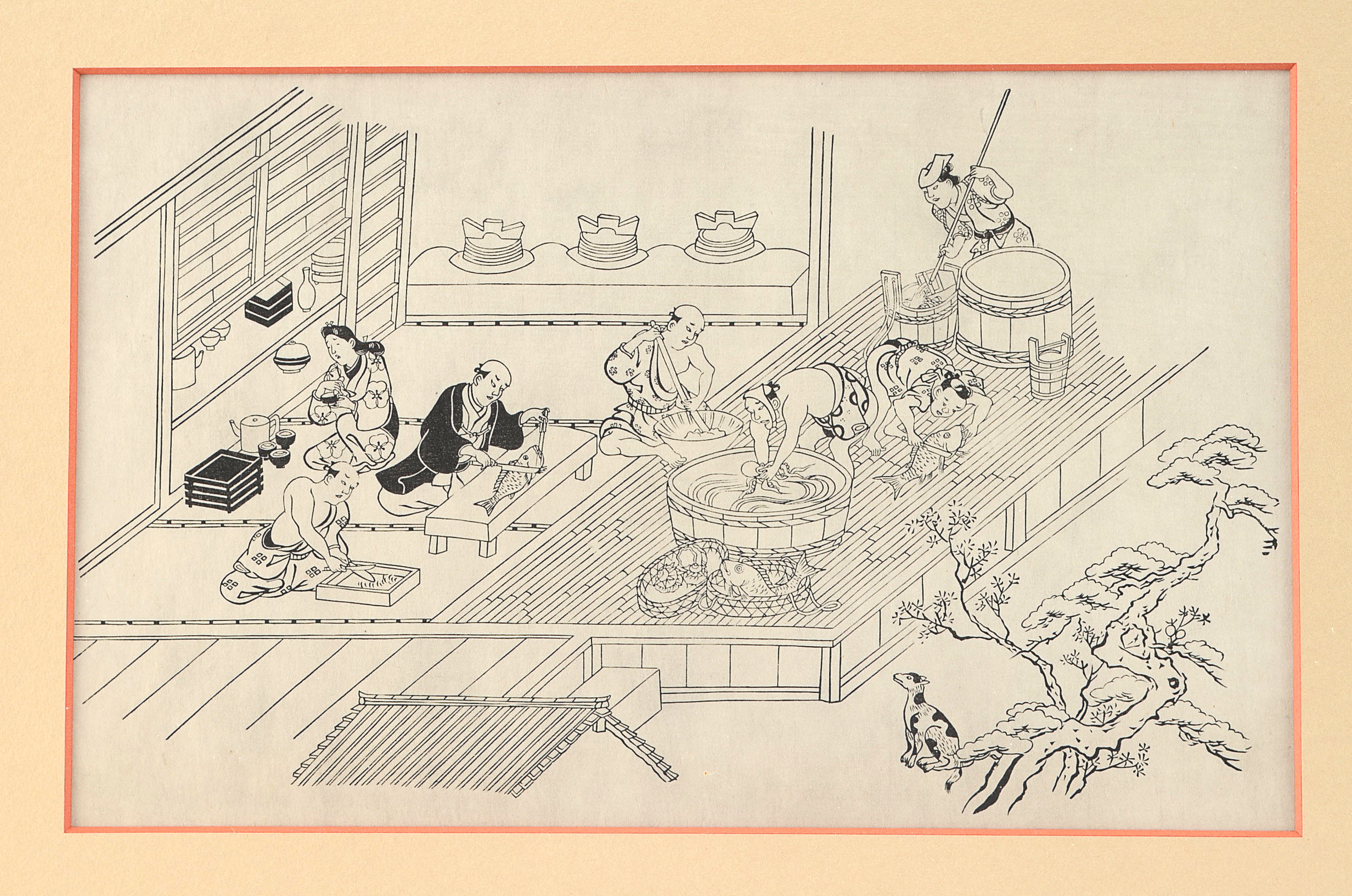 Hishikawa Moronobu Reproduction Woodcut Print