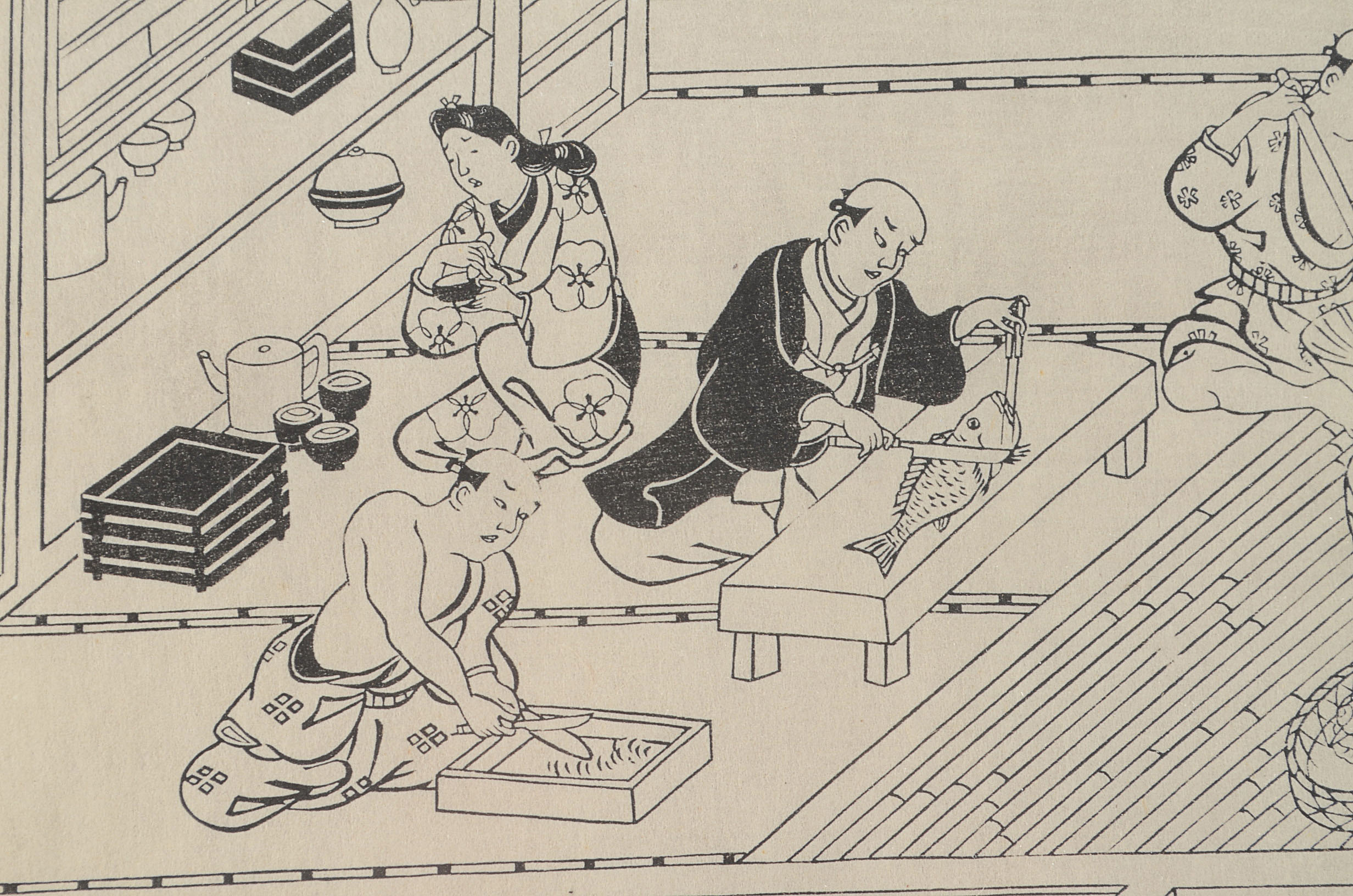 Hishikawa Moronobu Reproduction Woodcut Print