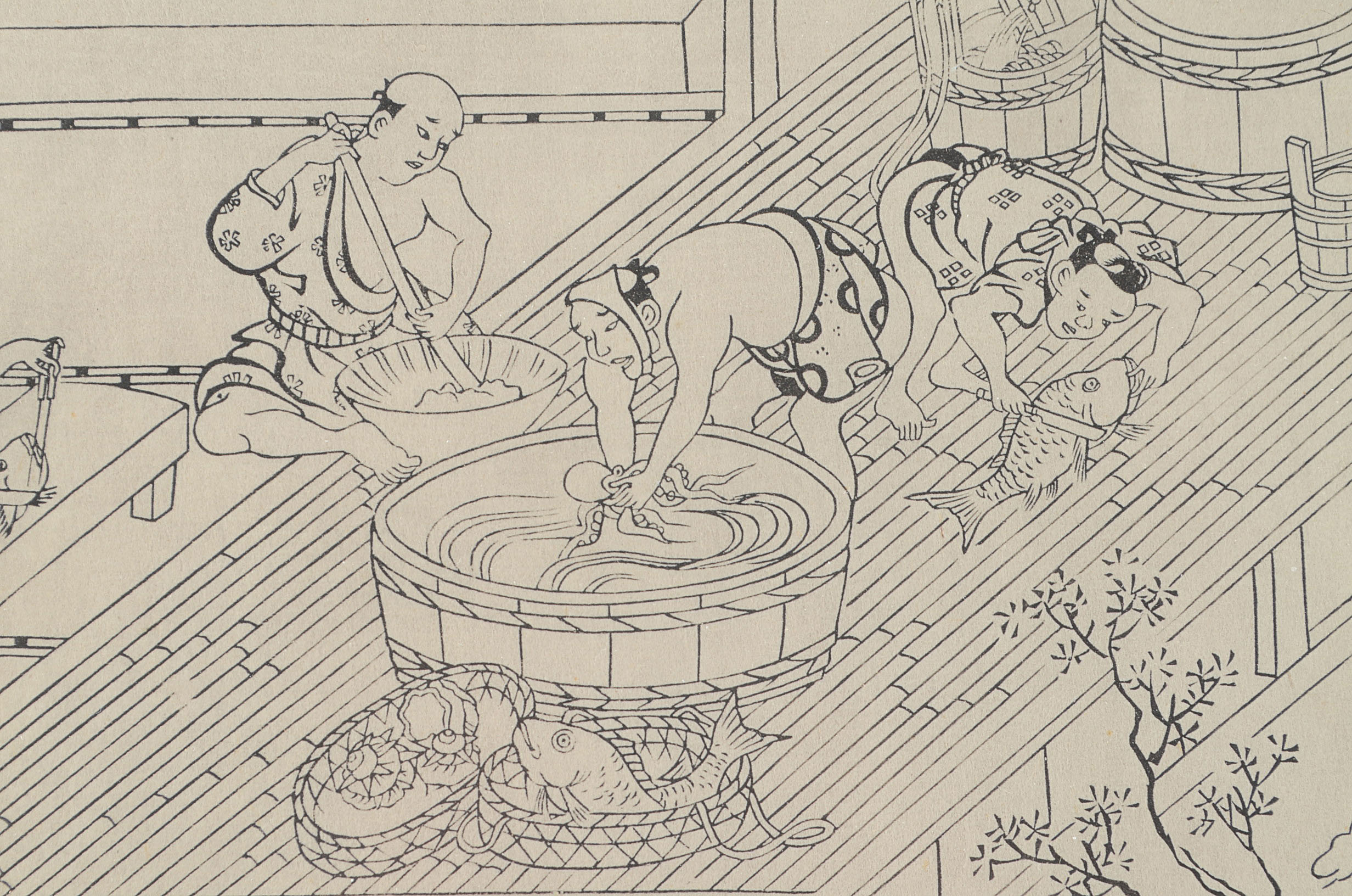 Hishikawa Moronobu Reproduction Woodcut Print