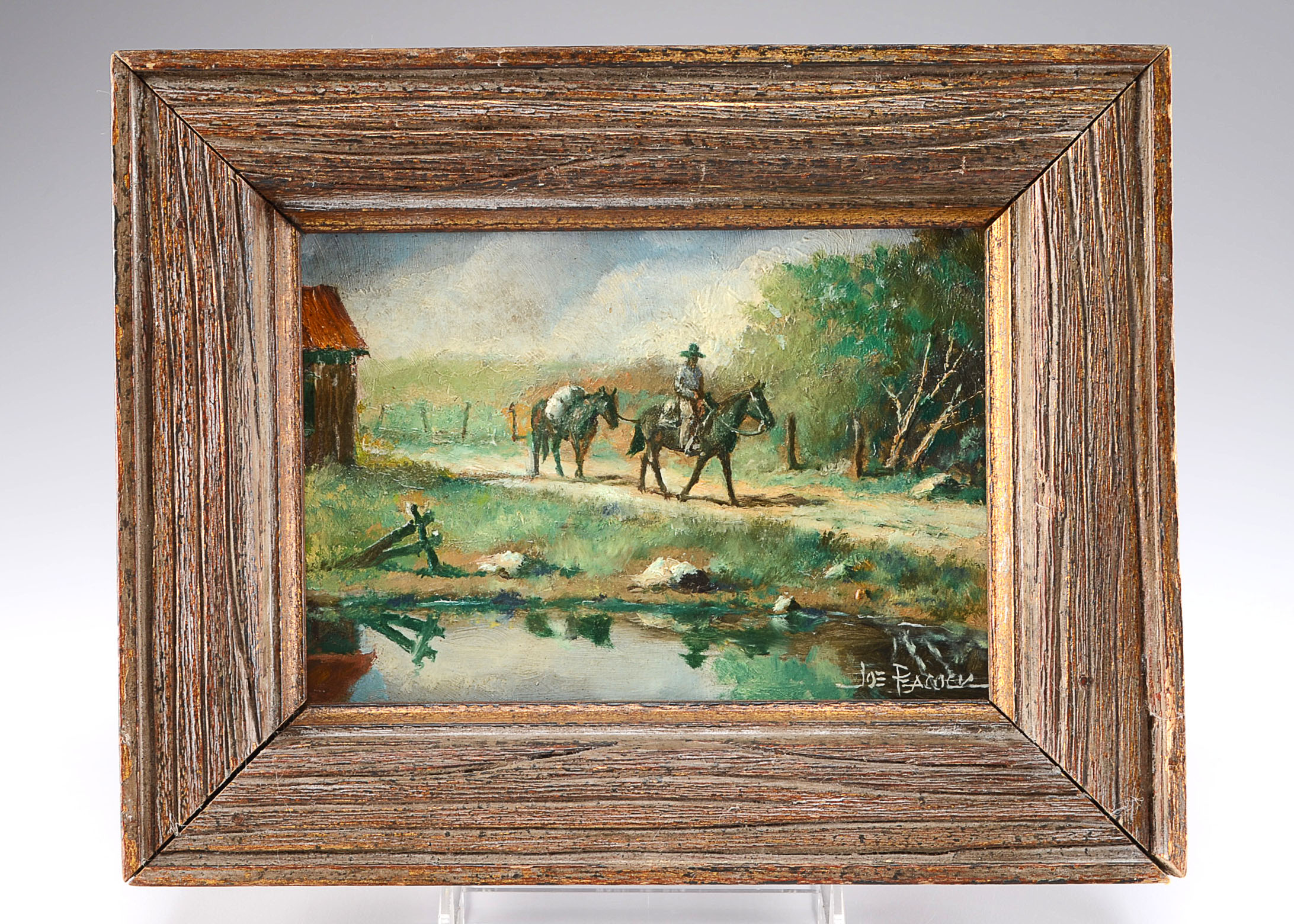 Original Joe Peacock Oil on Board Painting