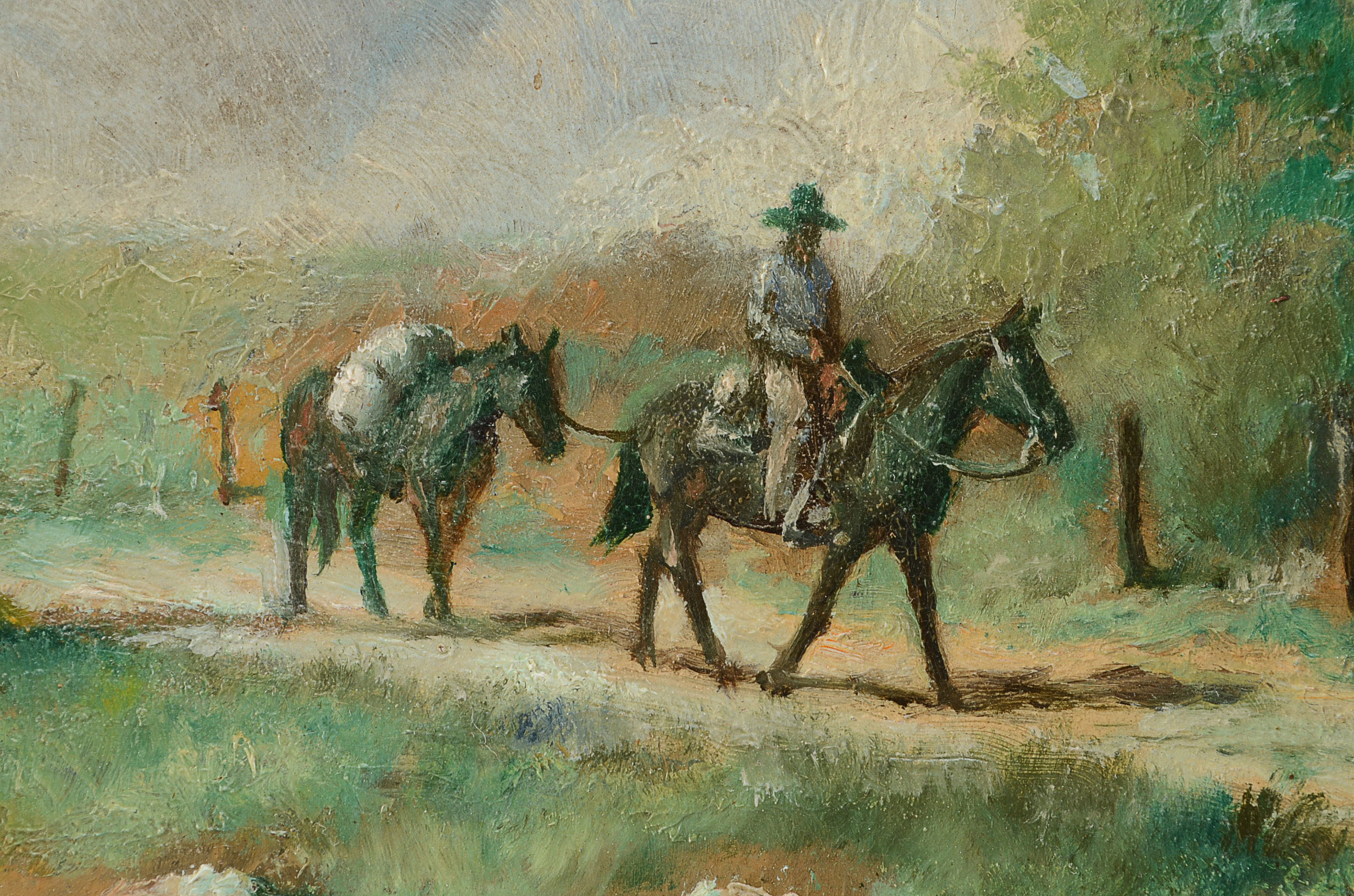 Original Joe Peacock Oil on Board Painting