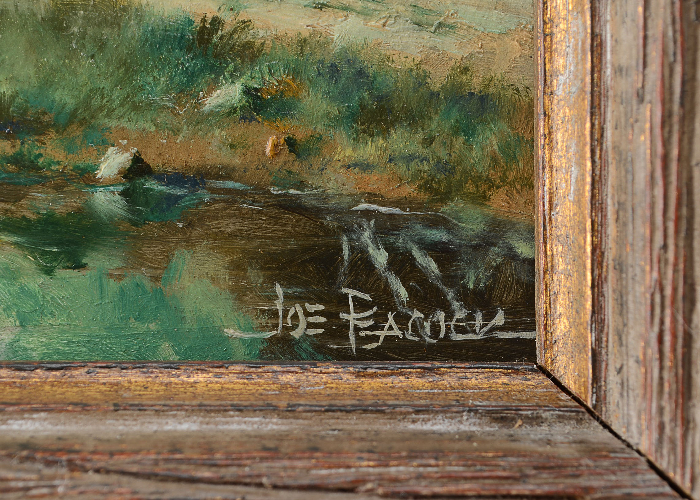 Original Joe Peacock Oil on Board Painting