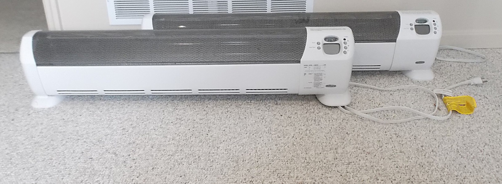 Two Honeywell Electric Baseboard Heaters 