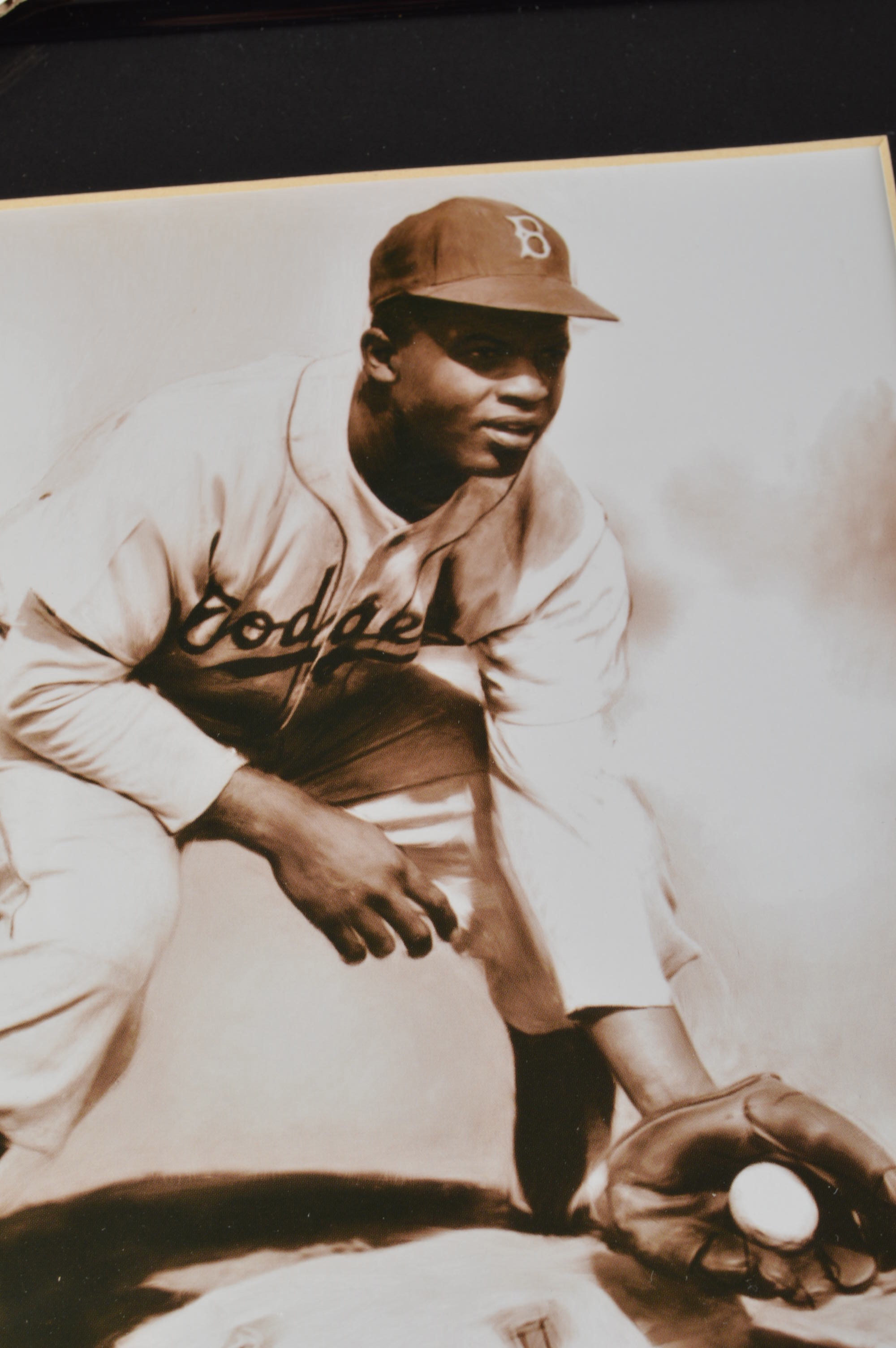 Jackie Robinson Brooklyn Dodgers Baseball Lithograph 
