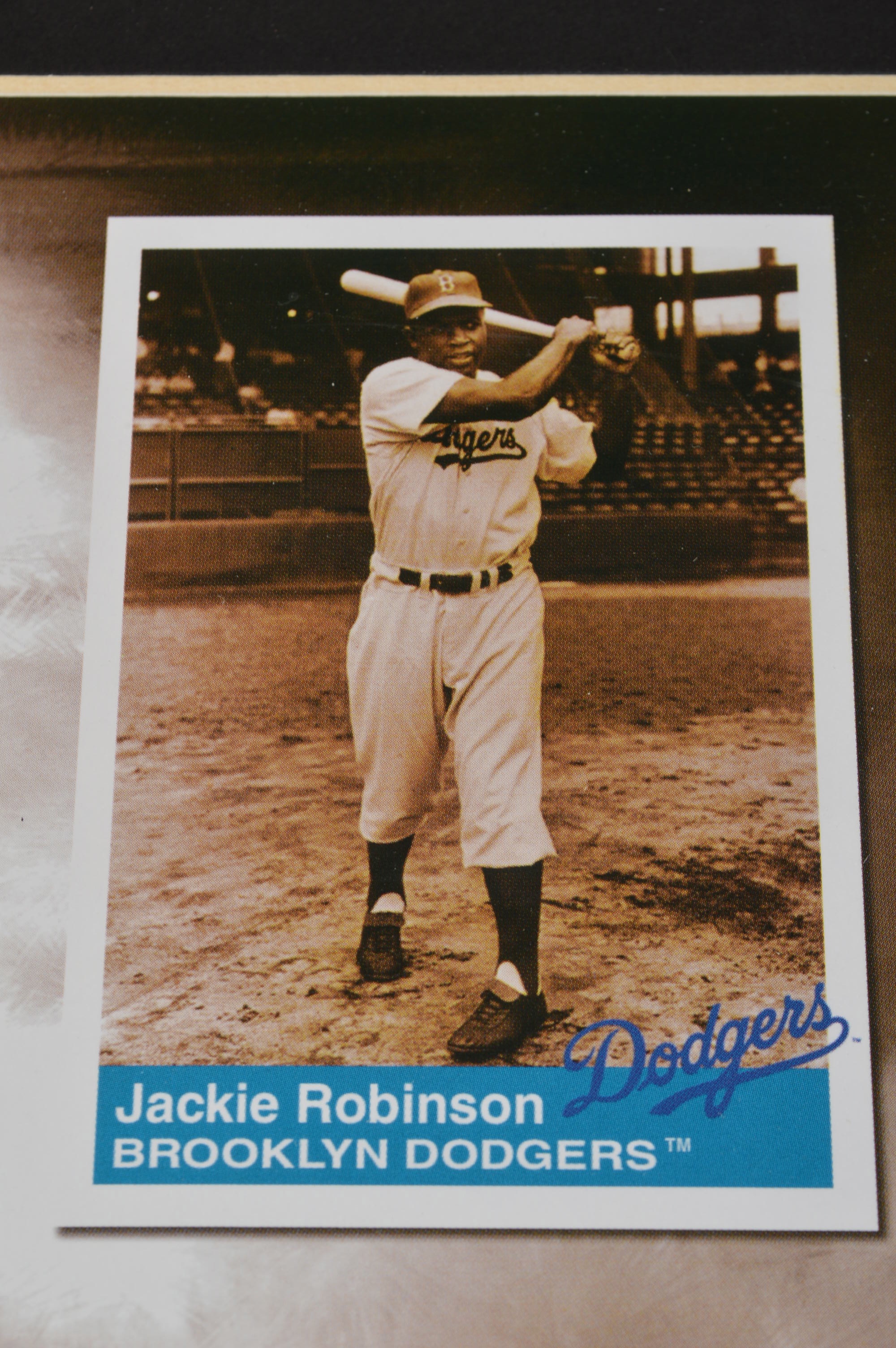 Jackie Robinson Brooklyn Dodgers Baseball Lithograph 