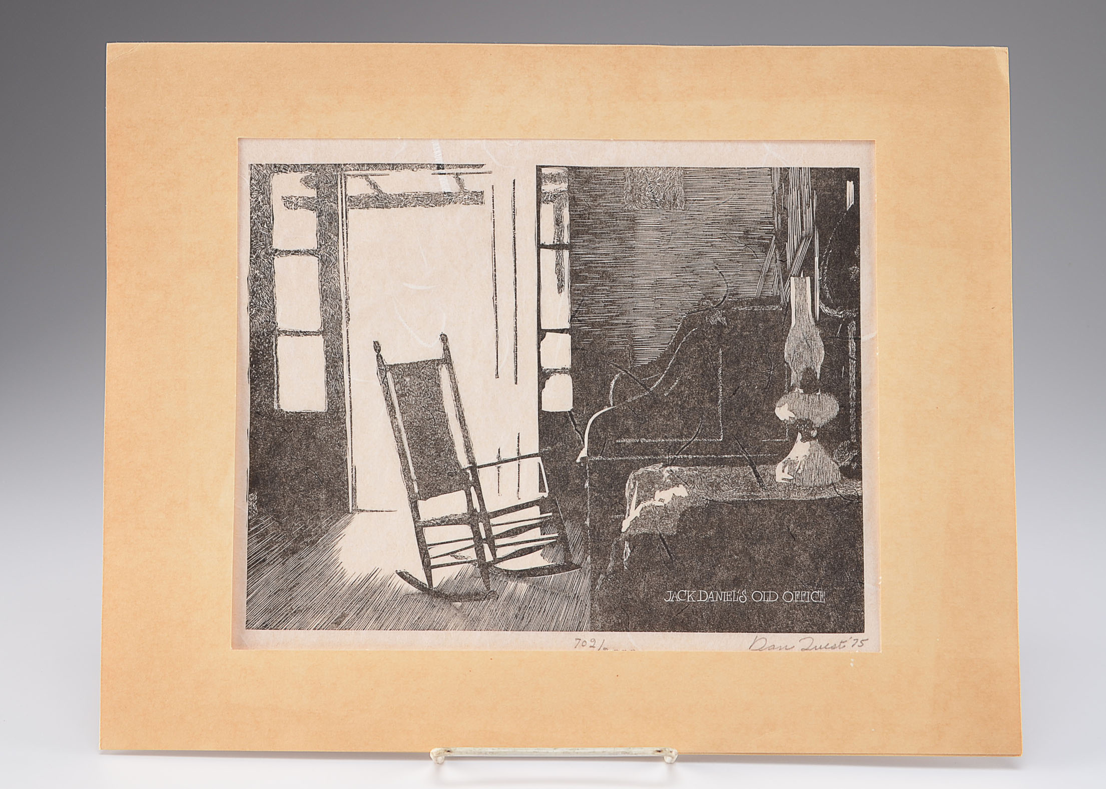 Original Woodcut, Dan Quest, Pennsylvania