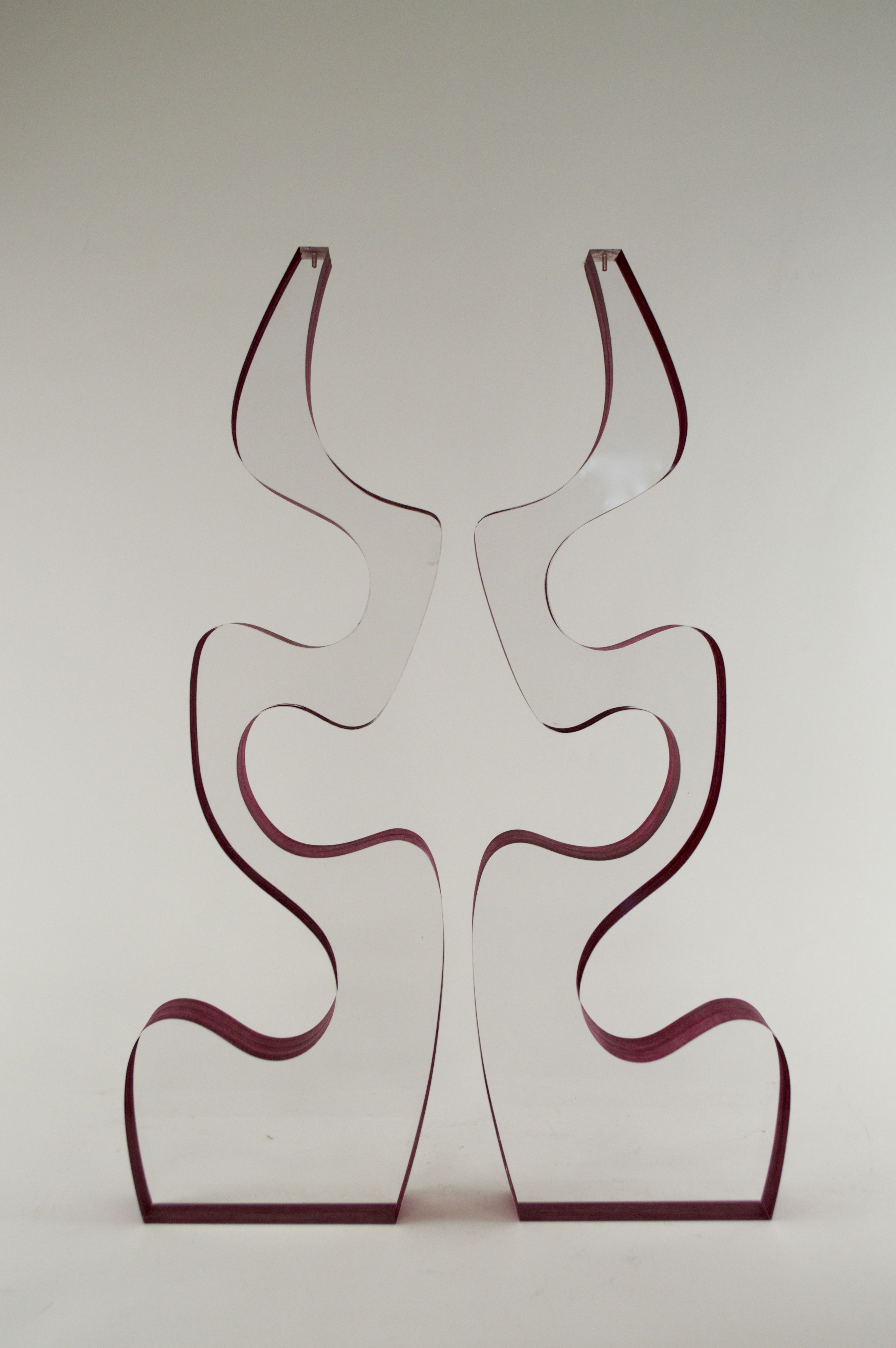 Cec LaPage Modern Acrylic Candlesticks