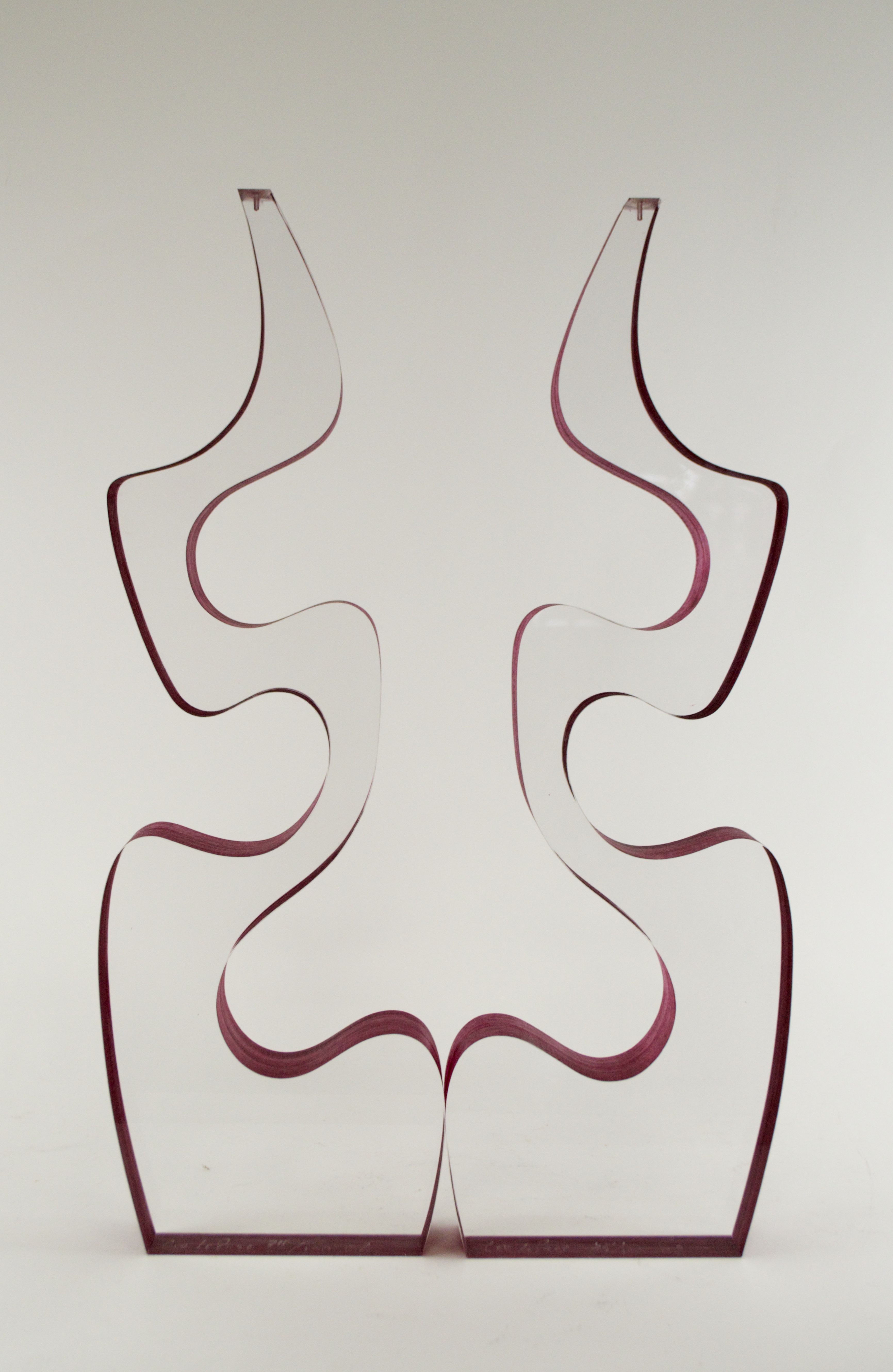 Cec LaPage Modern Acrylic Candlesticks