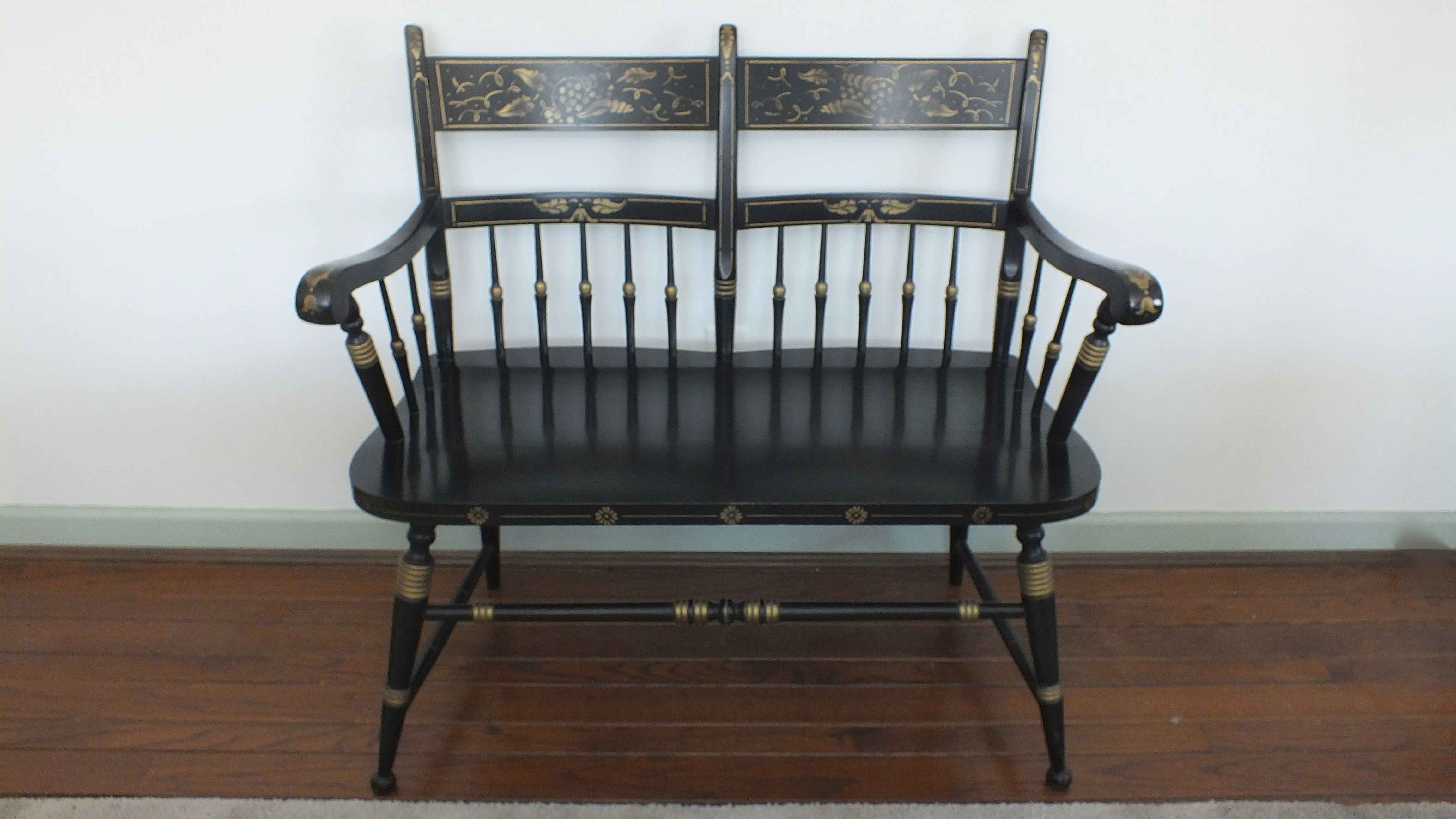 Tell City Chair Two Seater Hitchcock Style Bench