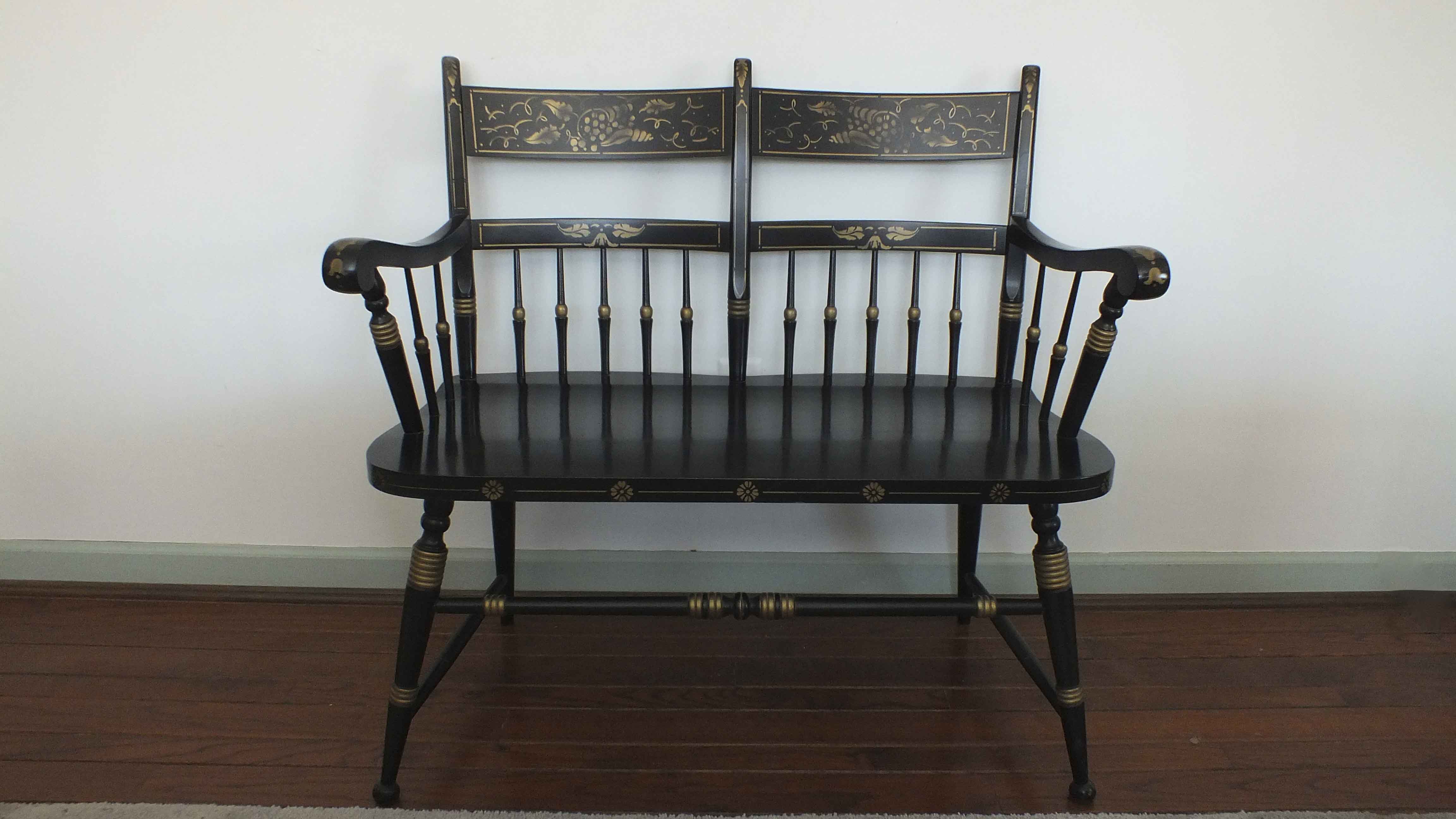 Tell City Chair Two Seater Hitchcock Style Bench