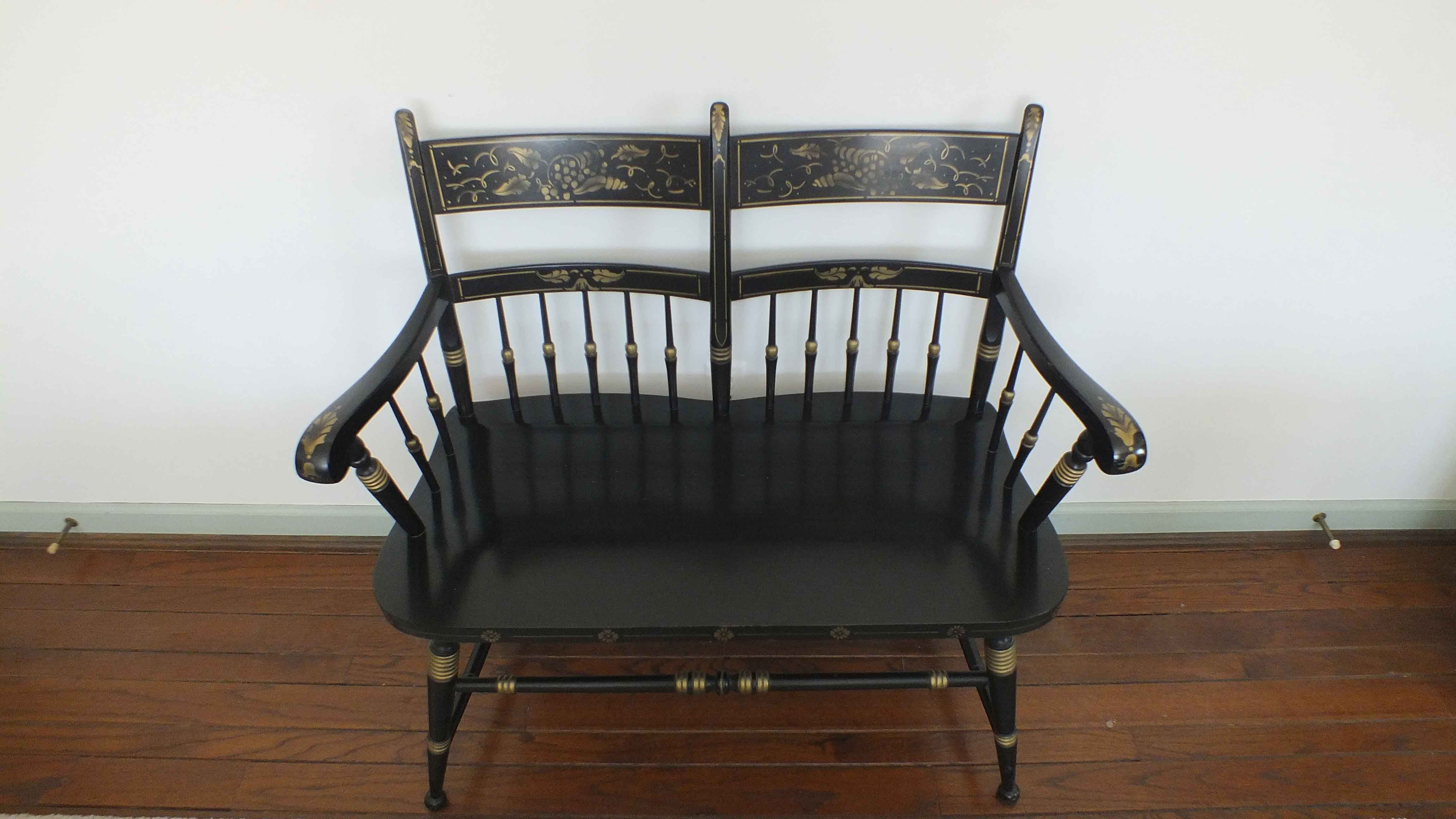 Tell City Chair Two Seater Hitchcock Style Bench