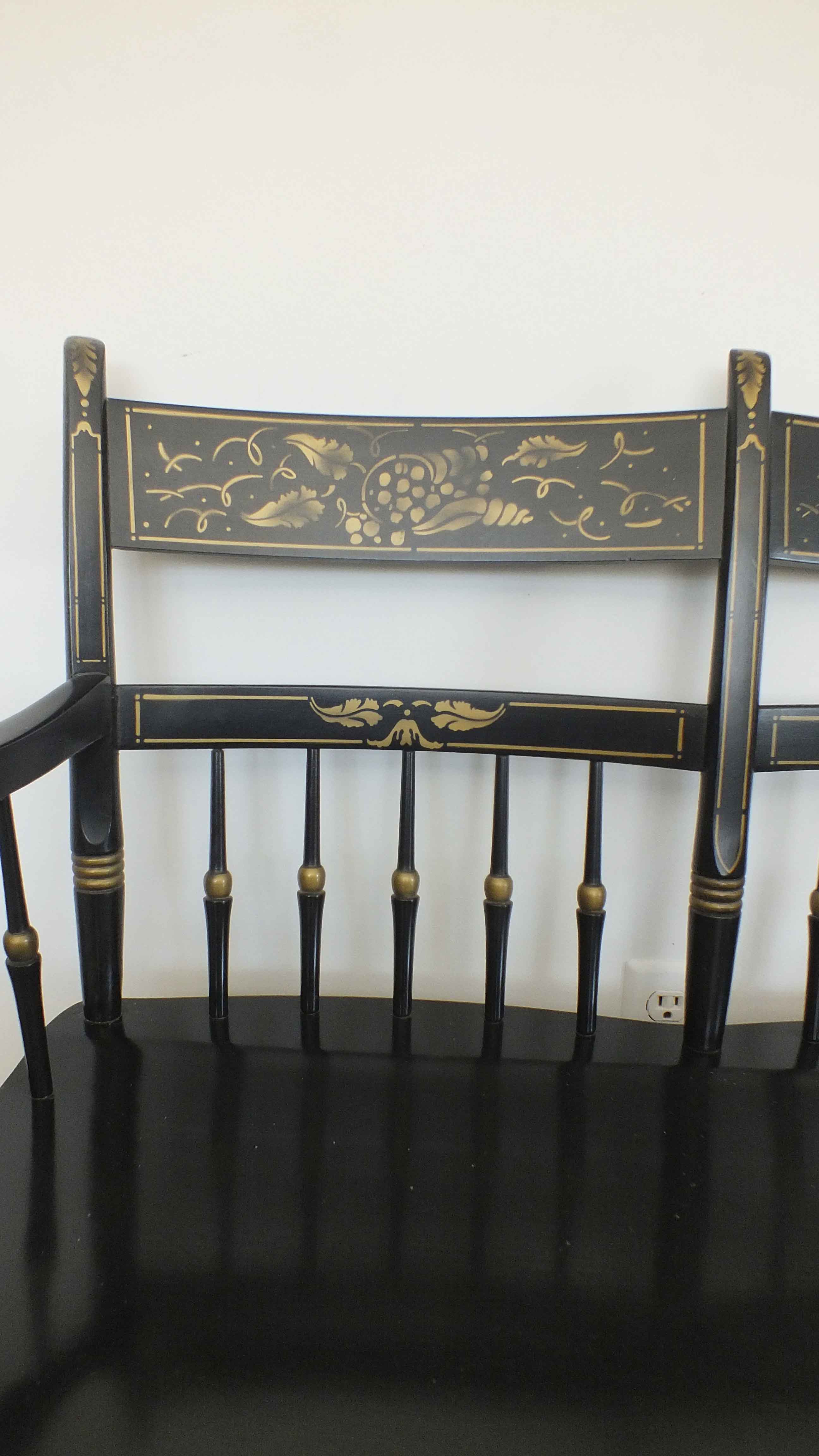 Tell City Chair Two Seater Hitchcock Style Bench