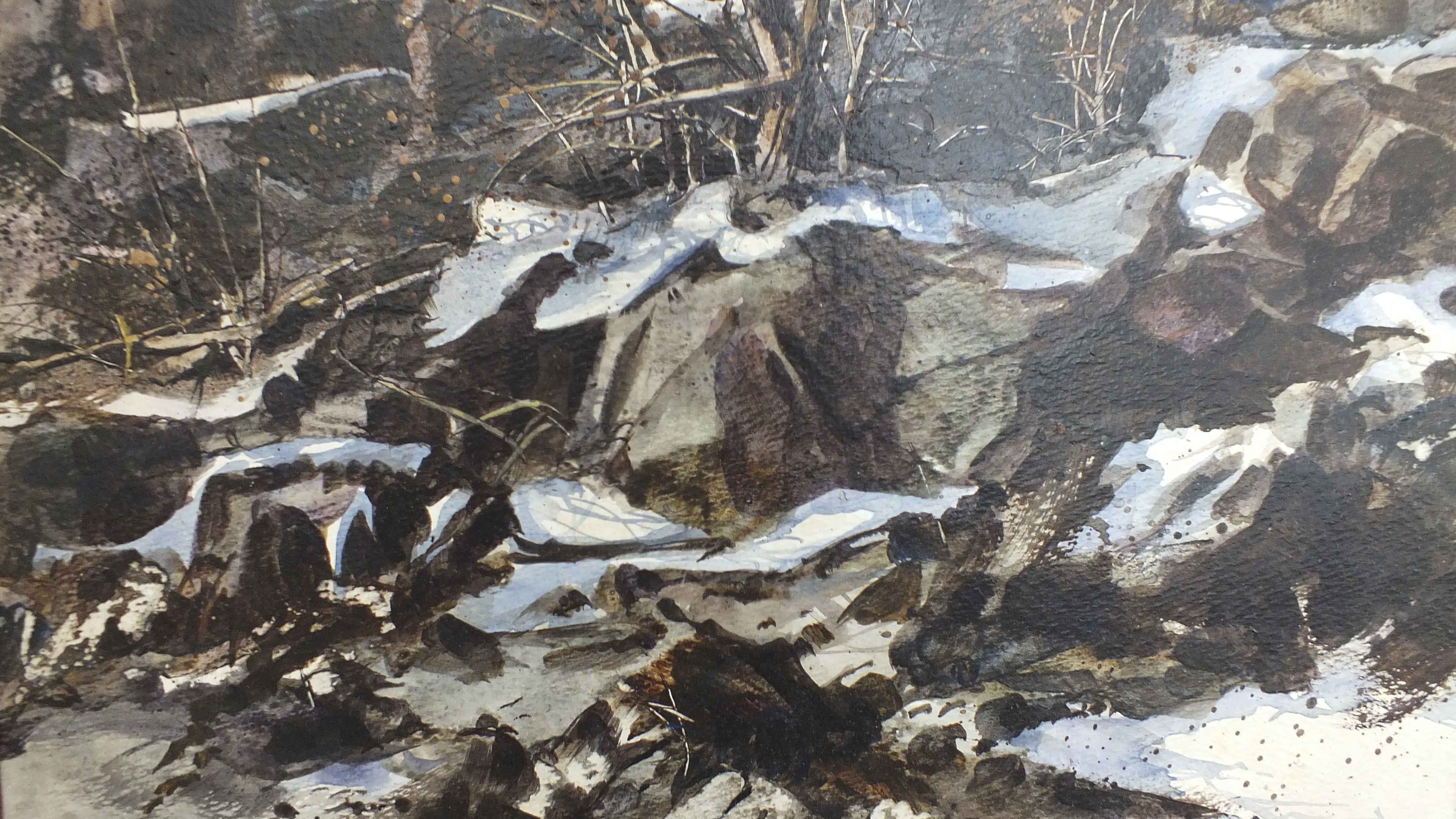 Endre Peter Darvas Original Mixed Medium Watercolor Painting