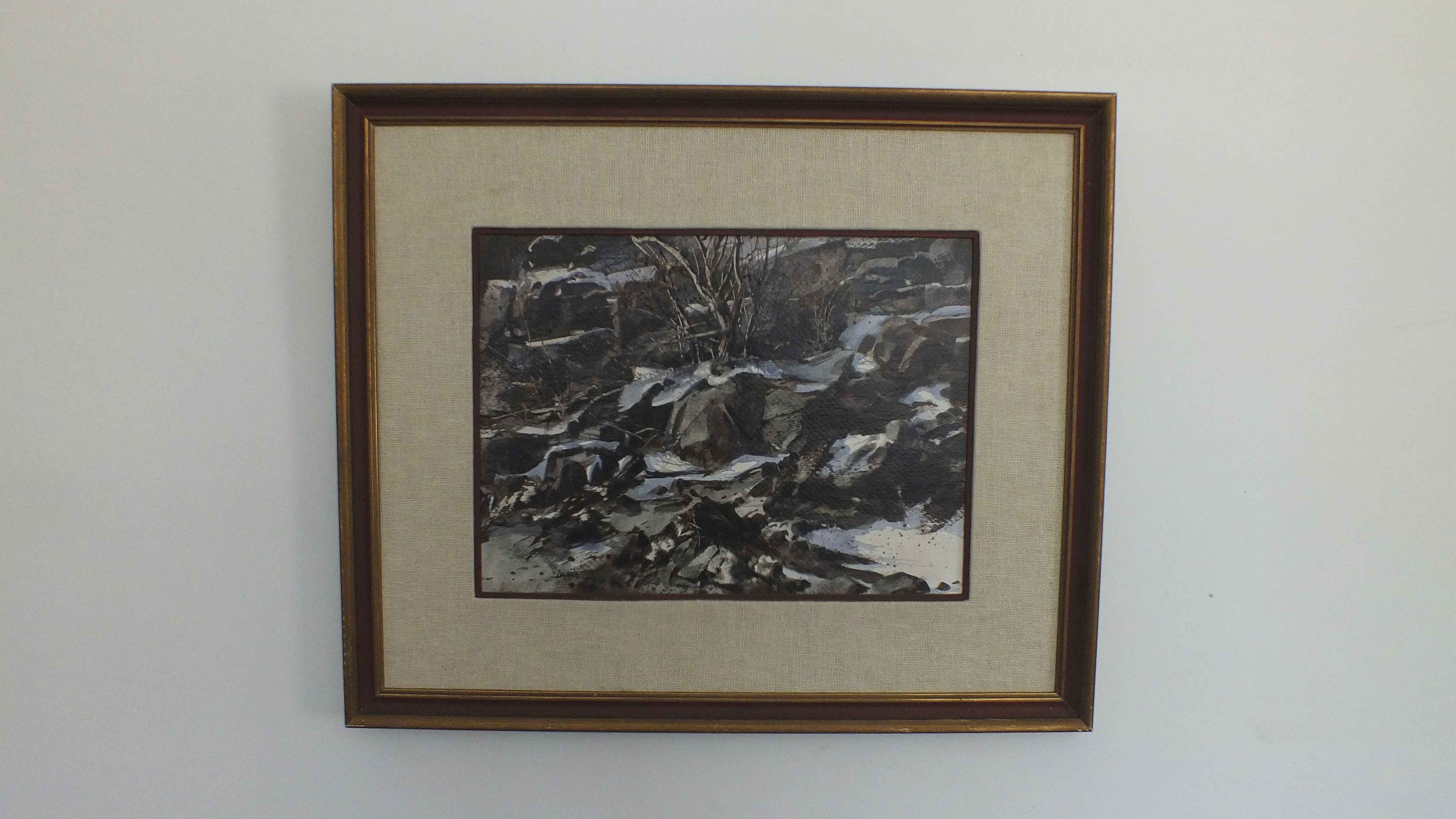 Endre Peter Darvas Original Mixed Medium Watercolor Painting