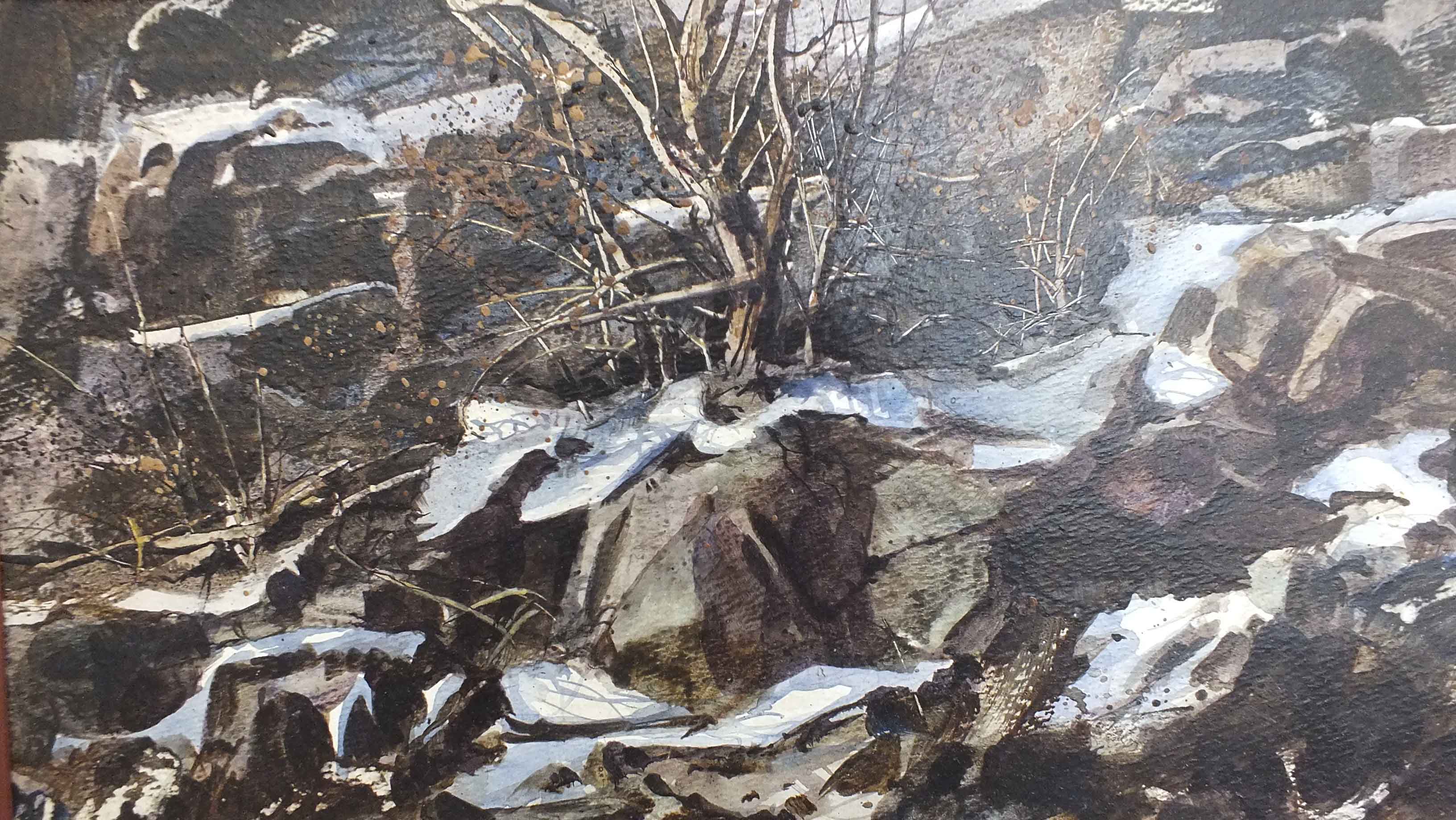 Endre Peter Darvas Original Mixed Medium Watercolor Painting