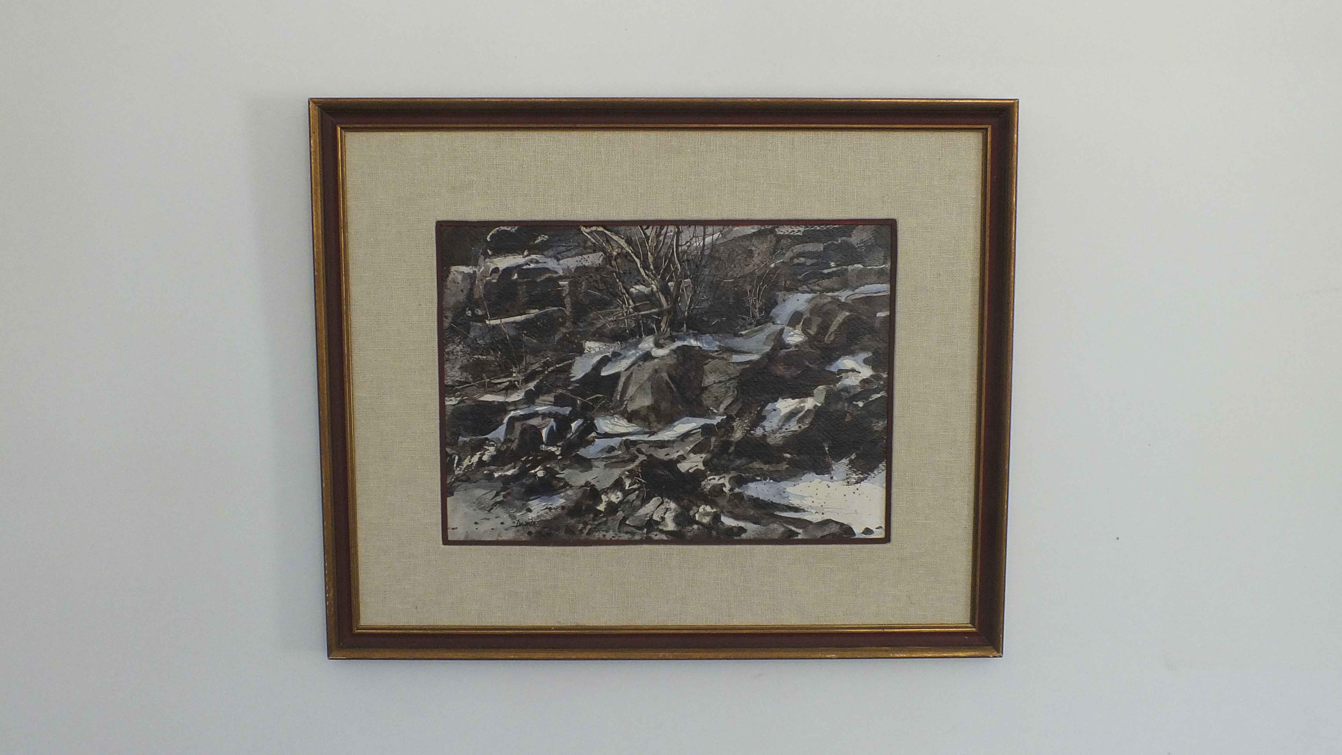 Endre Peter Darvas Original Mixed Medium Watercolor Painting