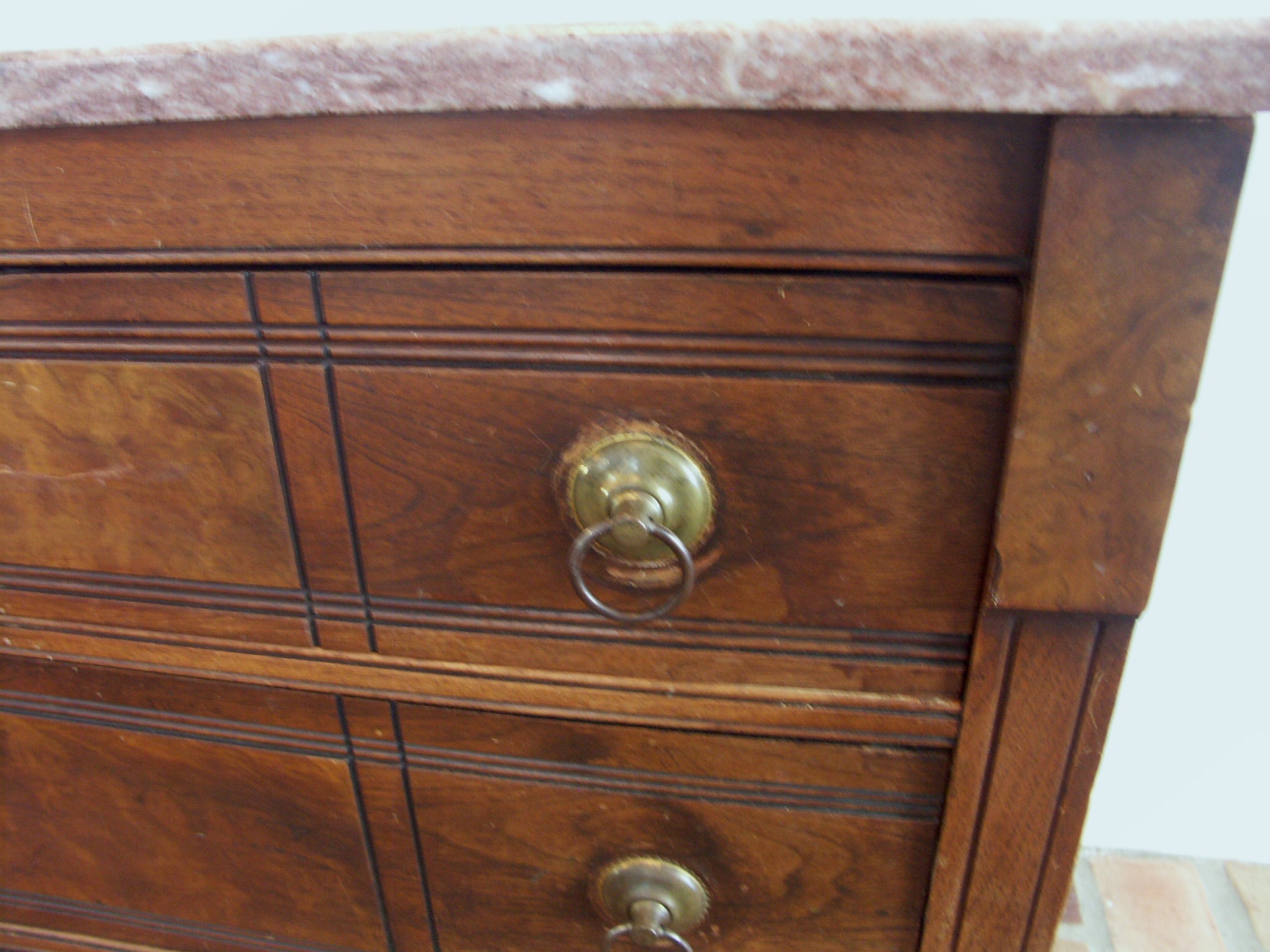 Antique Eastlake Style Marble Top Dresser