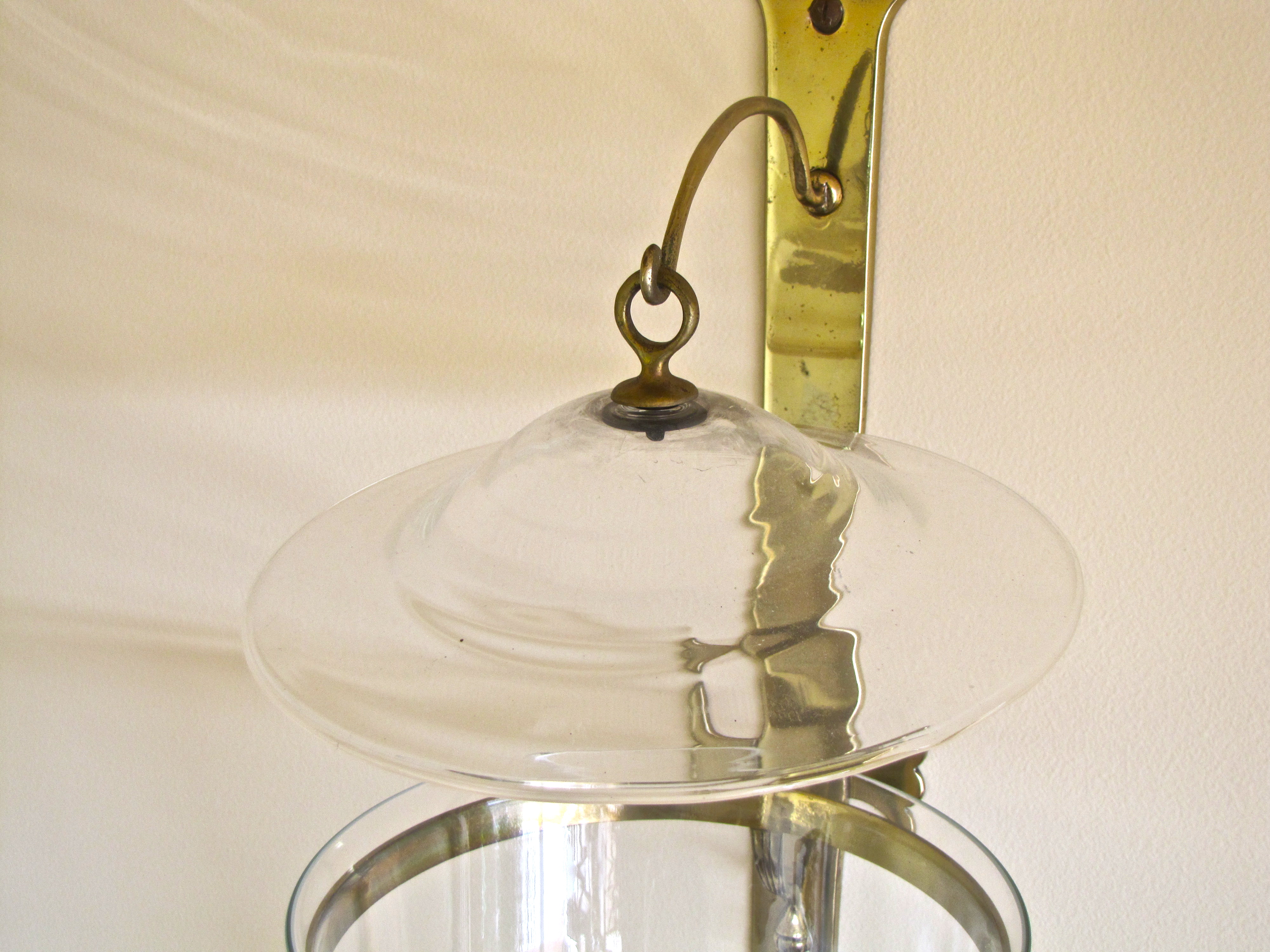 Pair of Hurricane Brass Wall Sconces