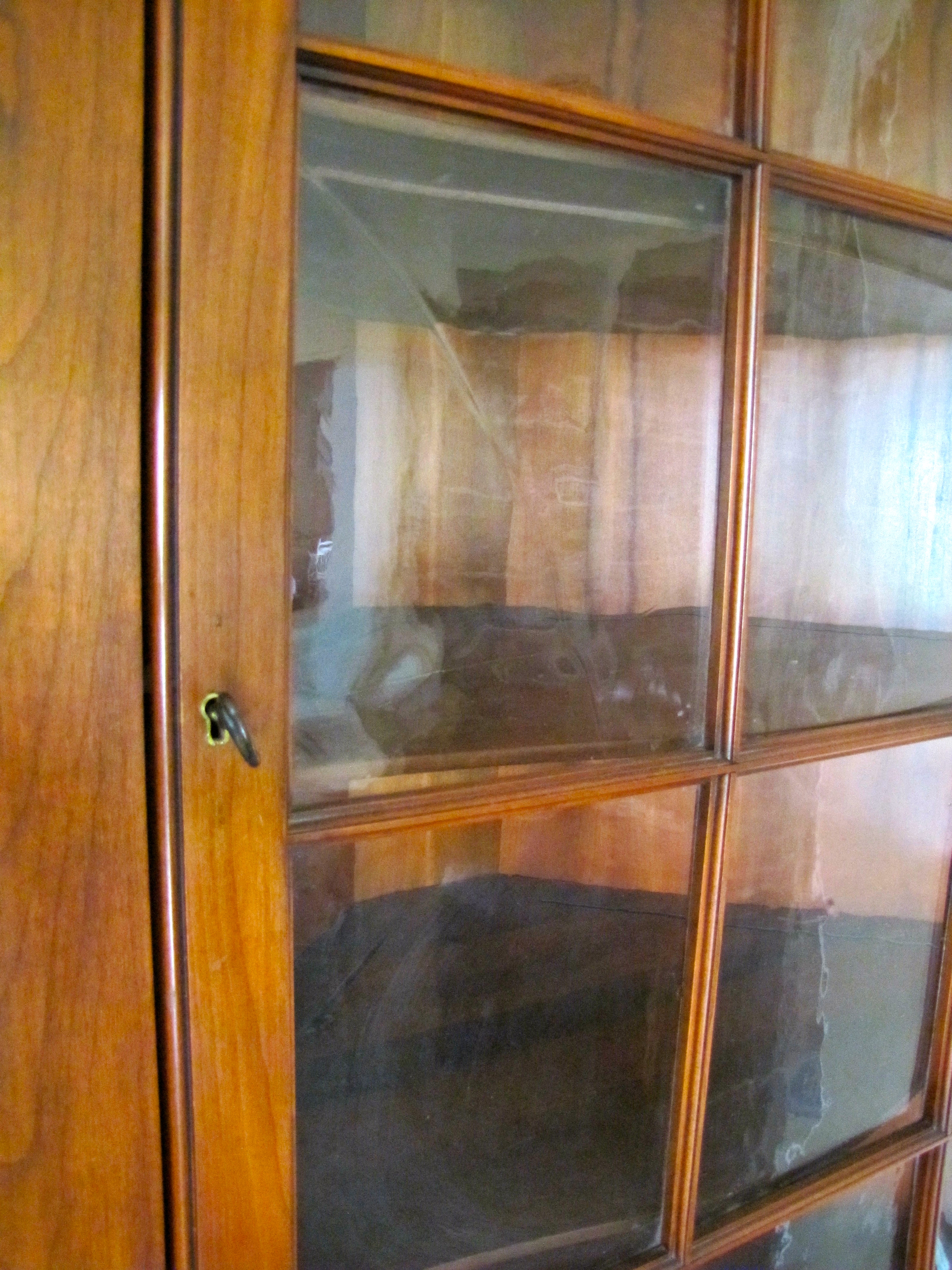 Solid Black Cherry Corner Cabinet