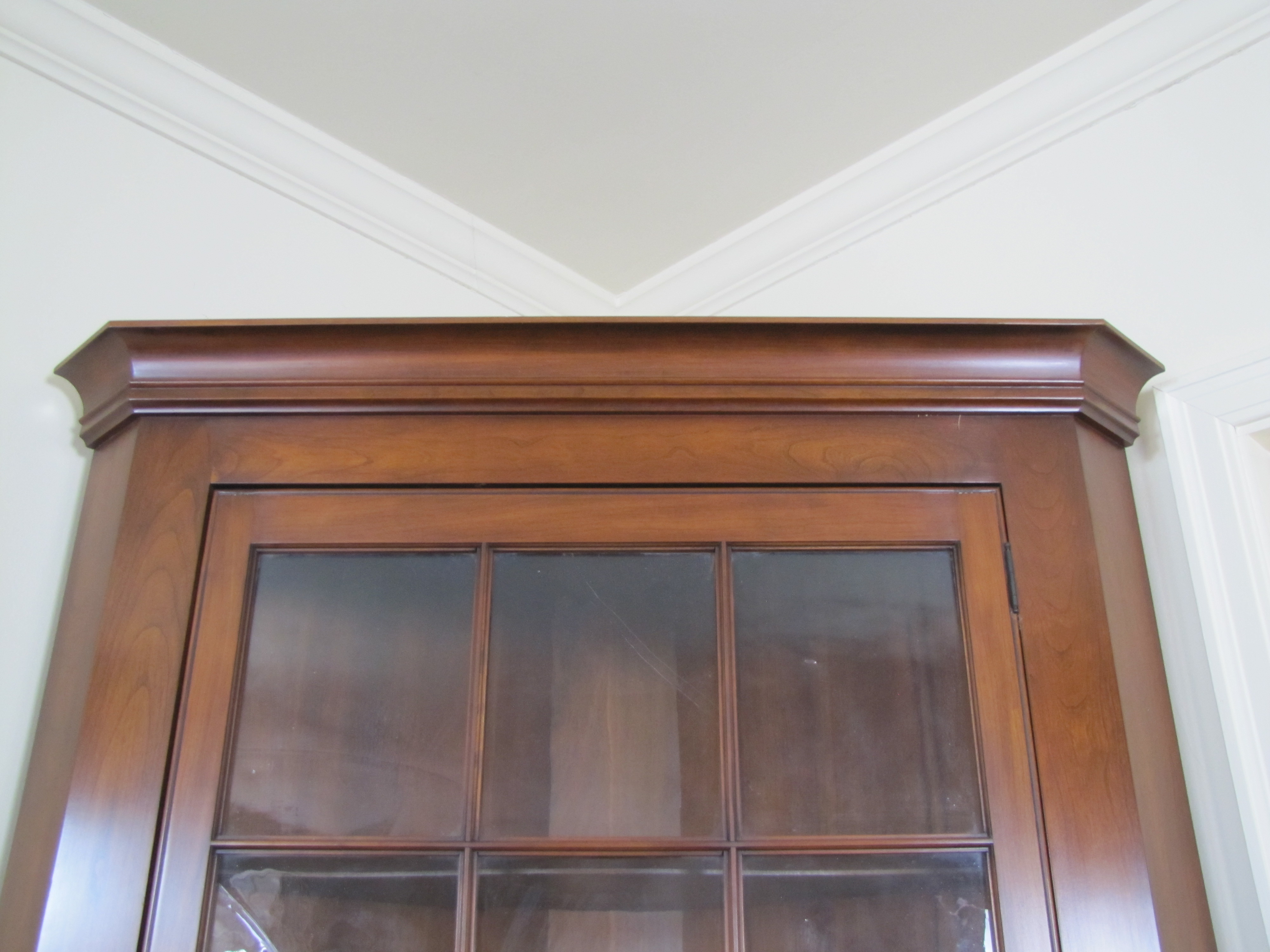 Solid Black Cherry Corner Cabinet