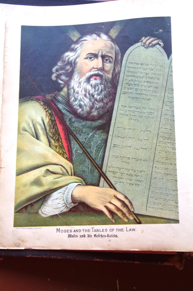 Antique German Bible with Many Illustrations Published in Cincinnati